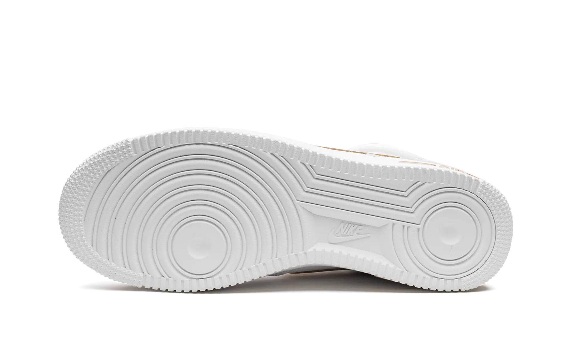 AIR FORCE 1 WMNS "White / Metallic Gold" Quick lace Rubber Outsole