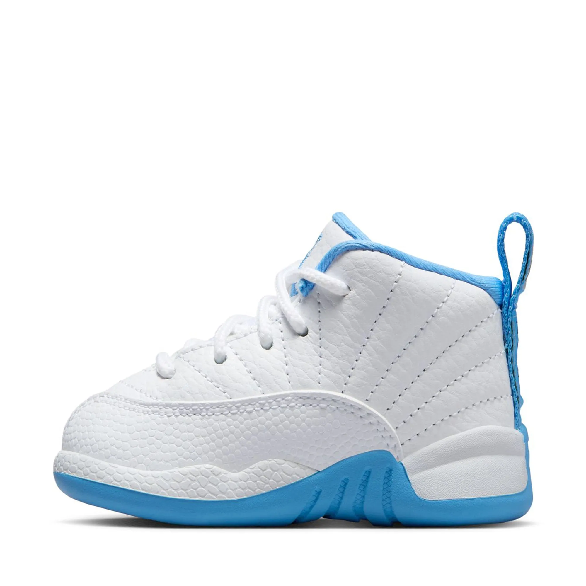 Jordan 12 Retro 'Melo' (TD) - White/University Blue Stretch Woven Collar