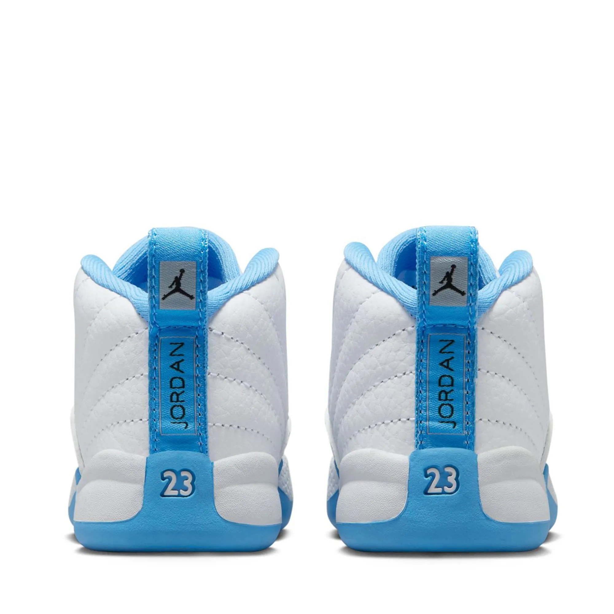 Jordan 12 Retro 'Melo' (TD) - White/University Blue Lace Free Fastenings Anti Slip Feature