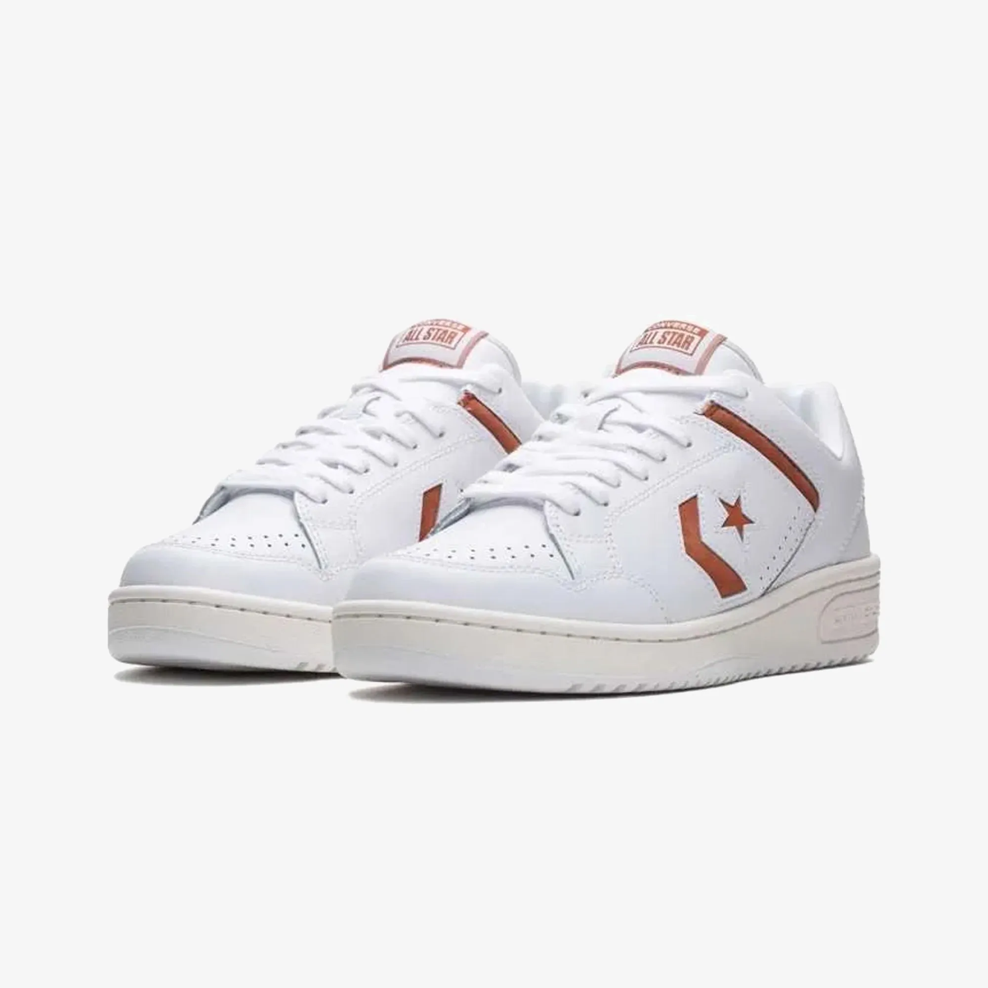 Light Movement Airflow Optimized Vamp Converse | WEAPON LEATHER { WHITE/RED