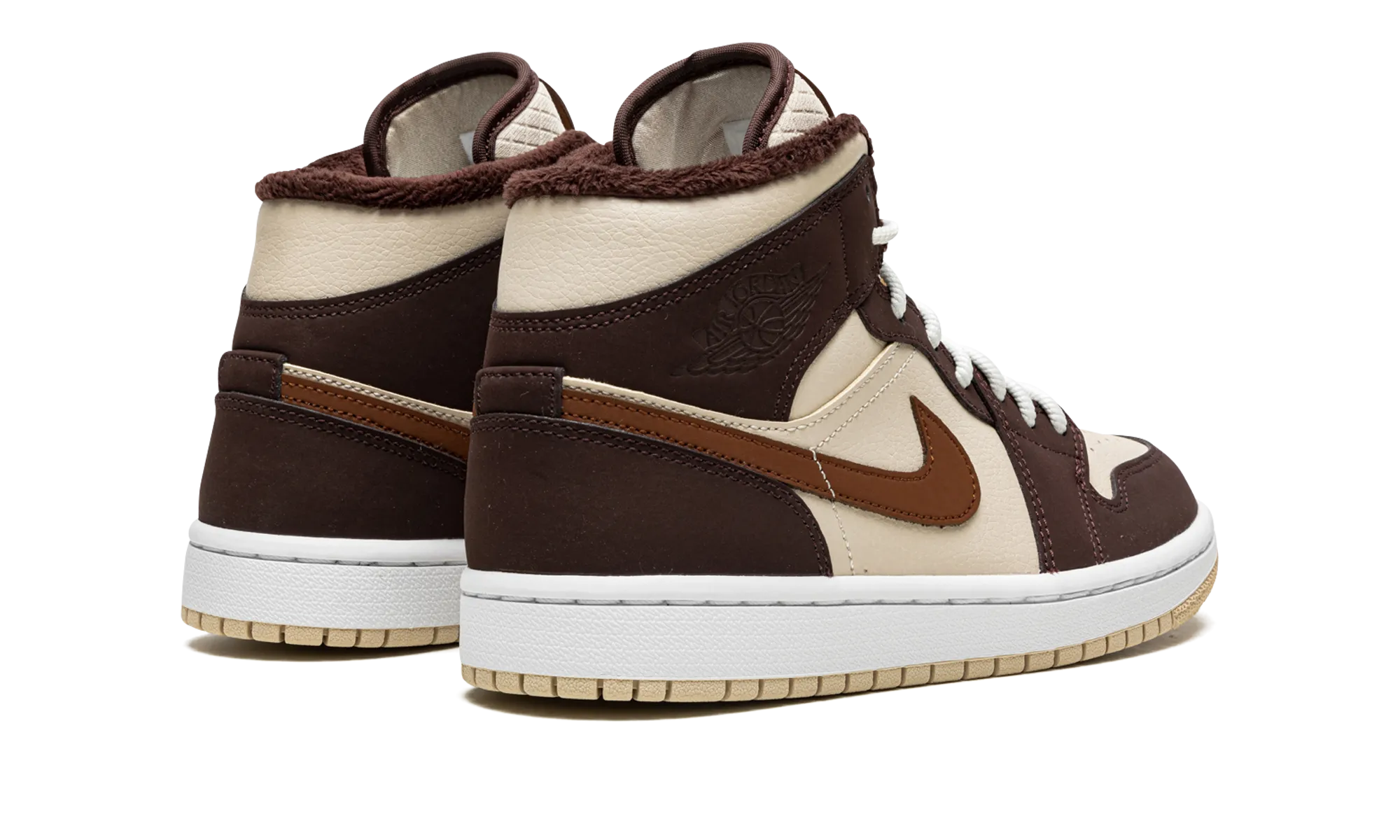 AntiFriction AIR JORDAN 1 MID SE WMNS "Brown Basalt Fleece"