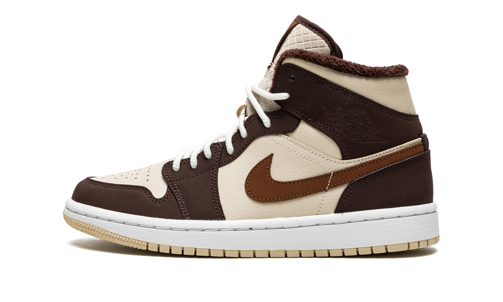 AIR JORDAN 1 MID SE WMNS "Brown Basalt Fleece" Aerodynamic Form