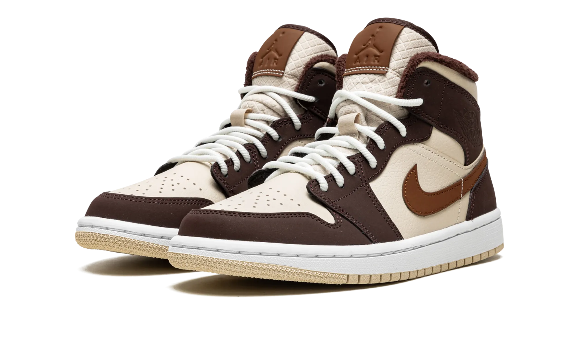 Foot Arch Support Secure Grip AIR JORDAN 1 MID SE WMNS "Brown Basalt Fleece"