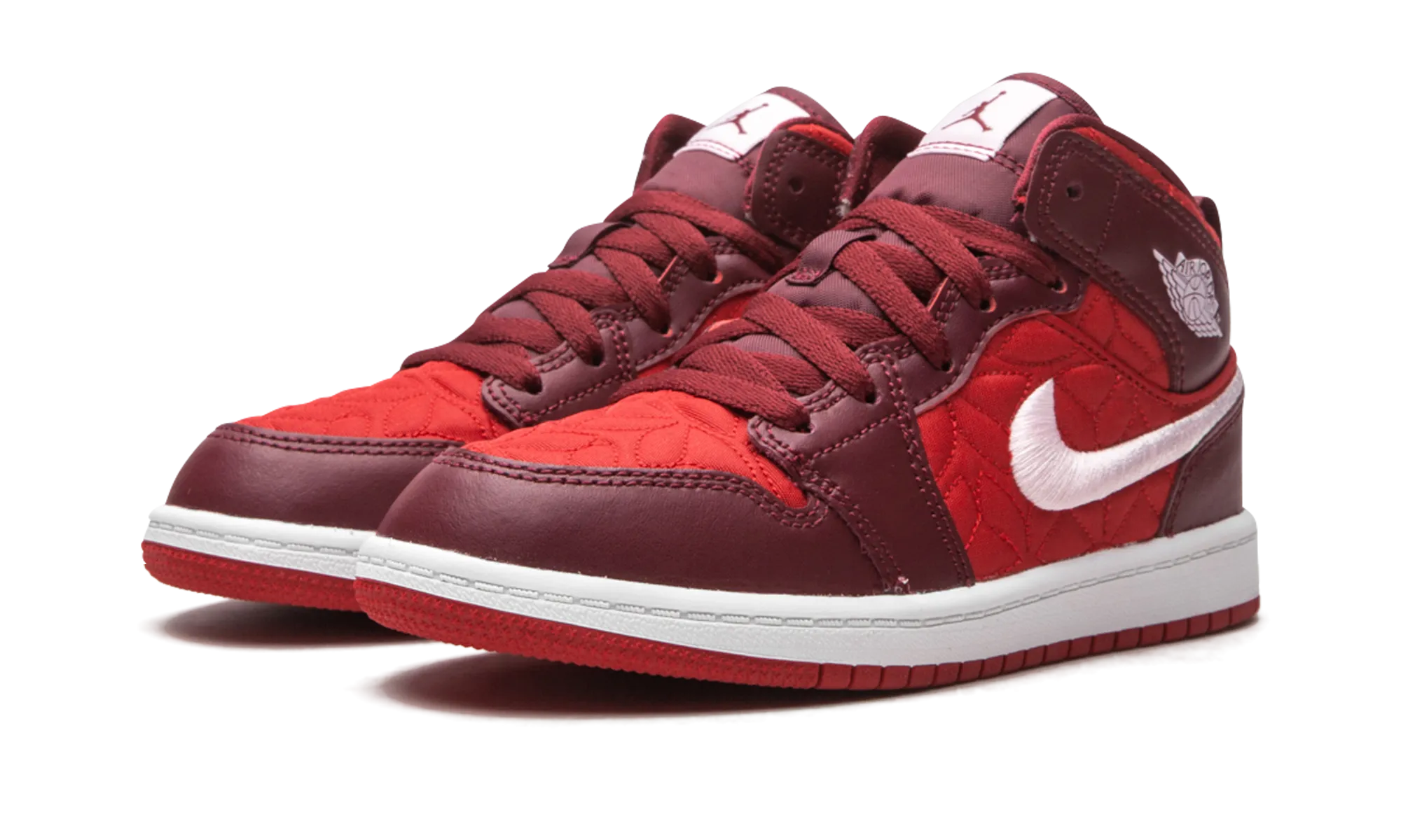 No-Slip Grip Air Jordan 1 Mid SE Red Quilt PS