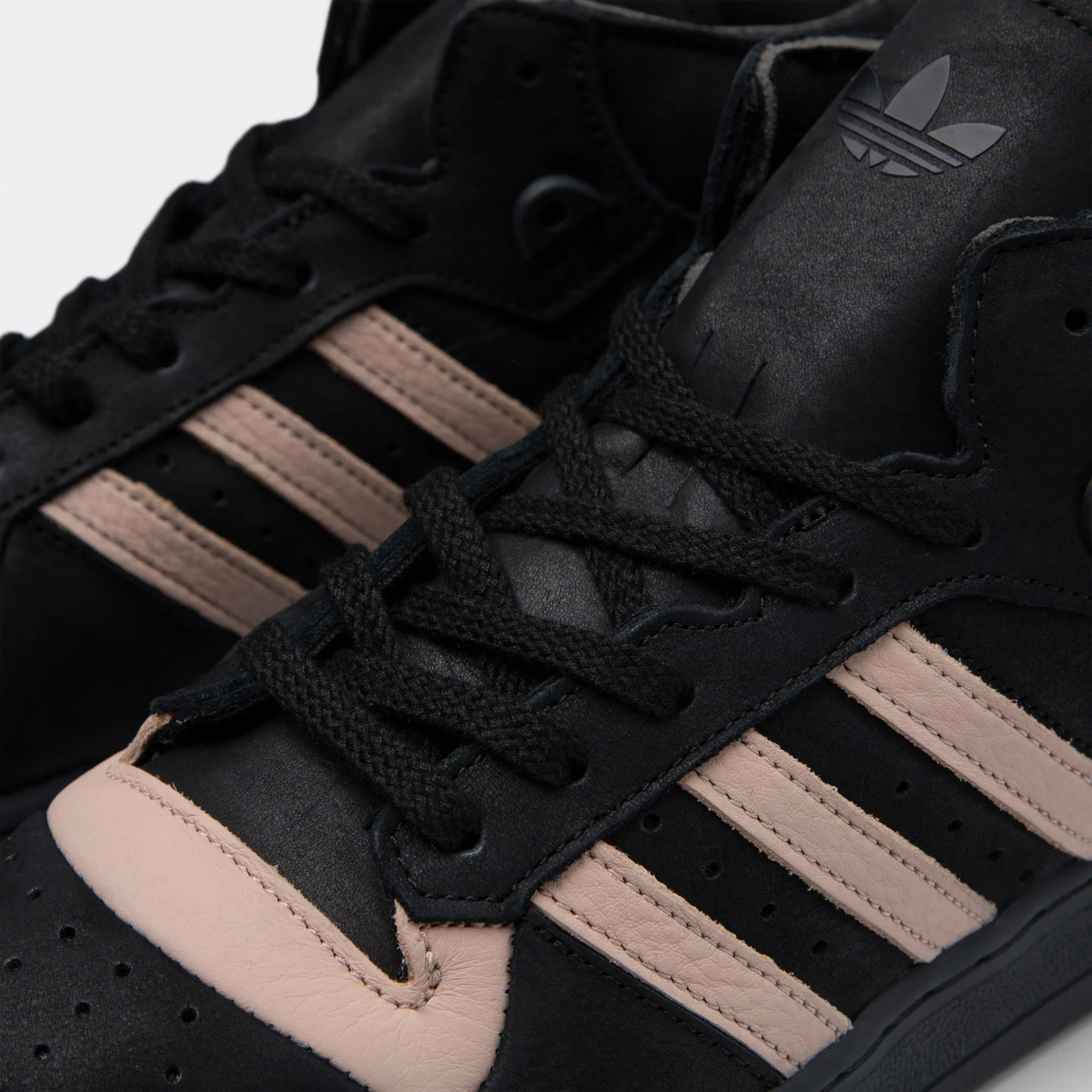 adidas Originals Rivalry Mid 001 Core Black / Ash Pearl - Core Black Thermoformed Heel Cup