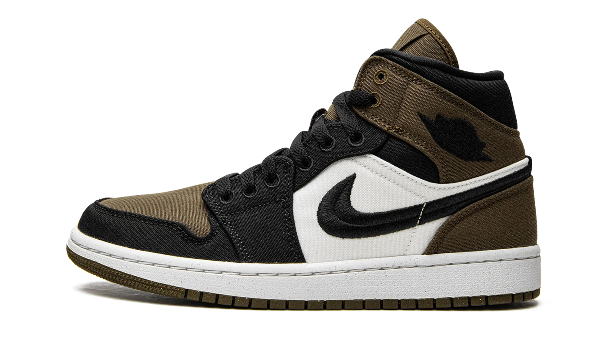 Lean Build AIR JORDAN 1 MID SE WMNS "Olive Toe"