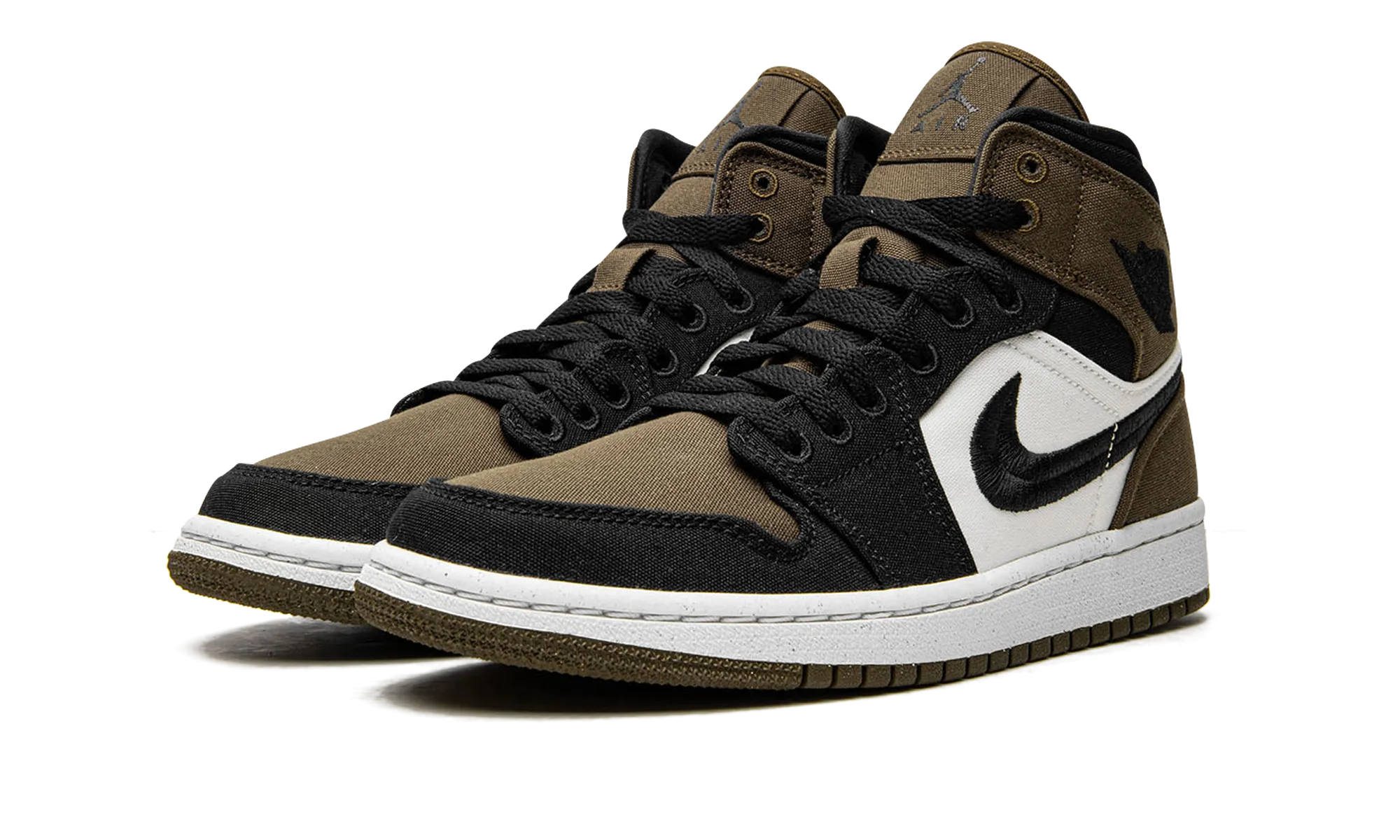 AIR JORDAN 1 MID SE WMNS "Olive Toe" Dynamic piece Neutral Tones