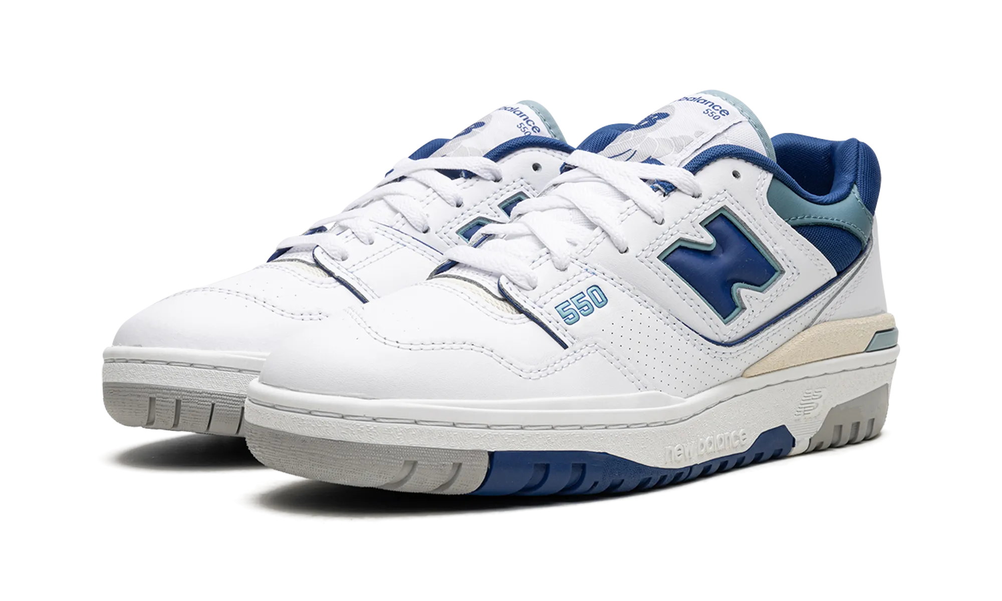 550 "White Blue Groove" high - tech running flexible - sole shoes