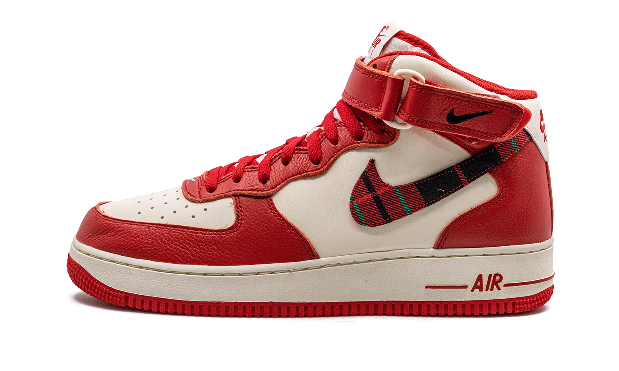 Long Ride Air Force 1 Mid '07 LX "Plaid Cream Red"