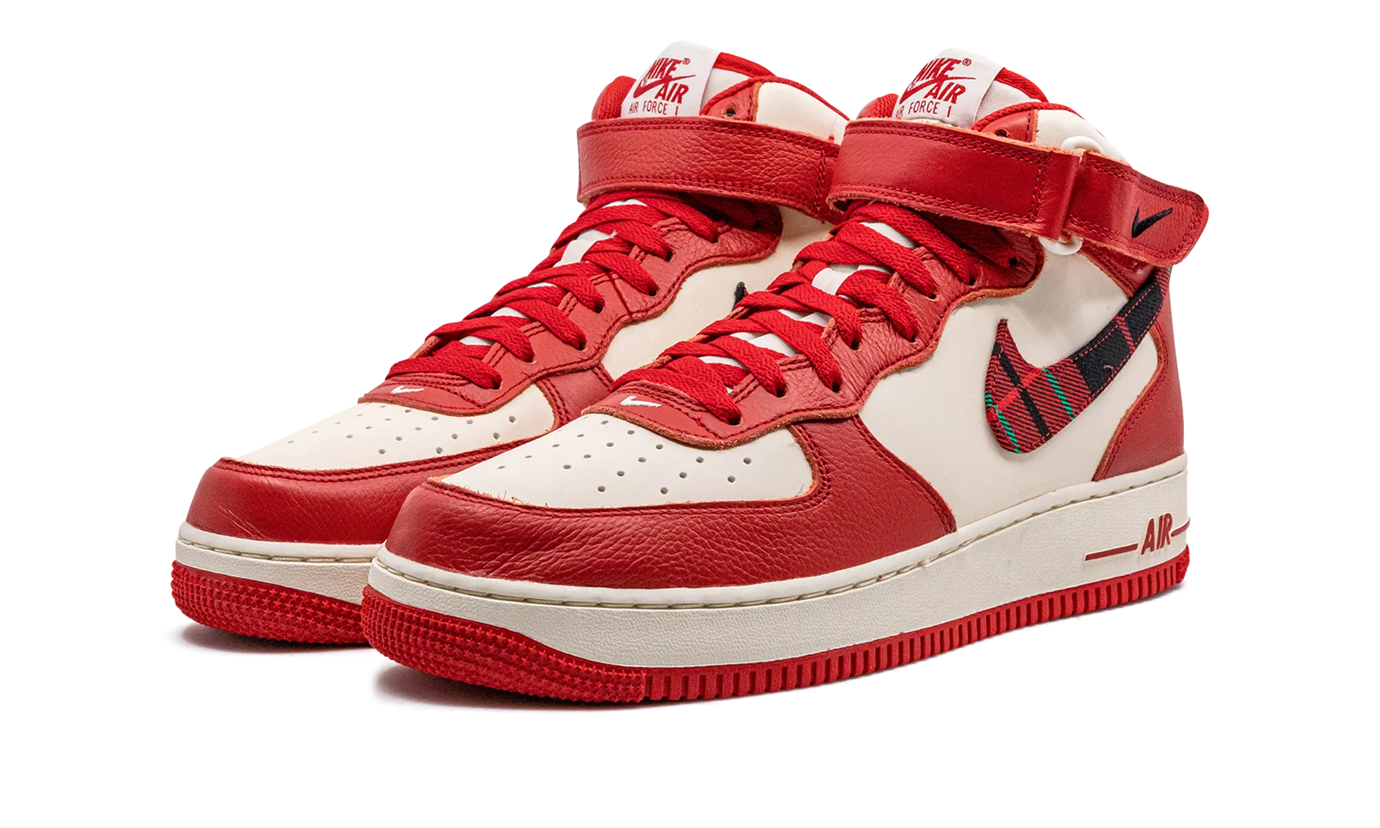 Quick Flex Air Force 1 Mid '07 LX "Plaid Cream Red"