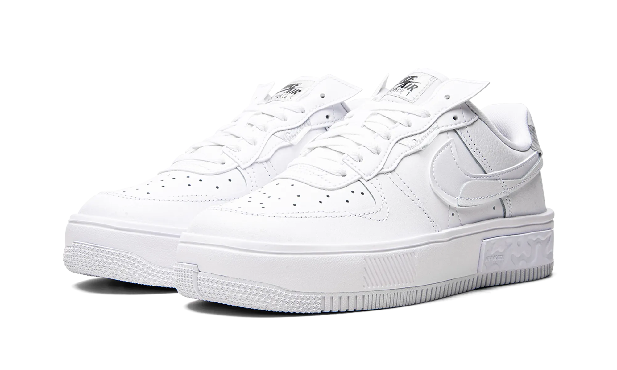 AIR FORCE 1 FONTANKA MNS WMNS "White / Iridescent" Wear resistant Board Movement