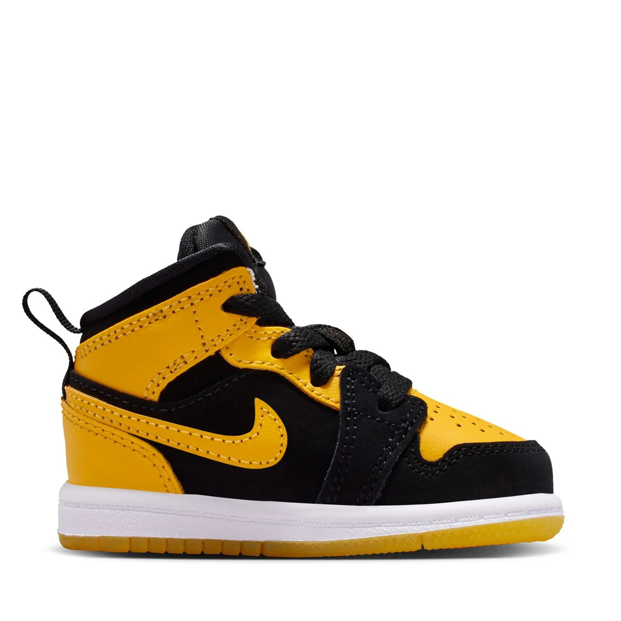 Jordan 1 Mid SE (TD) - Black/Varsity Maize Compression Molded Midsole