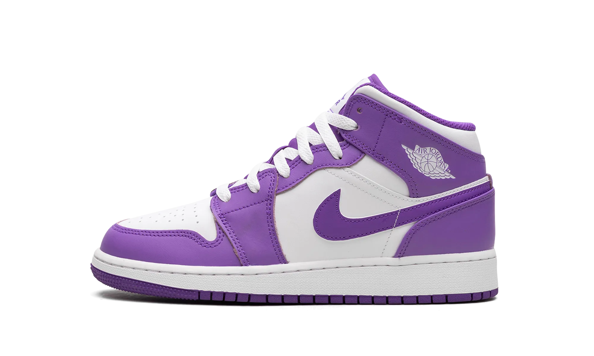 Rubberized Heel Guard Motion Day AIR JORDAN 1 MID GS "White / Purple Venom"