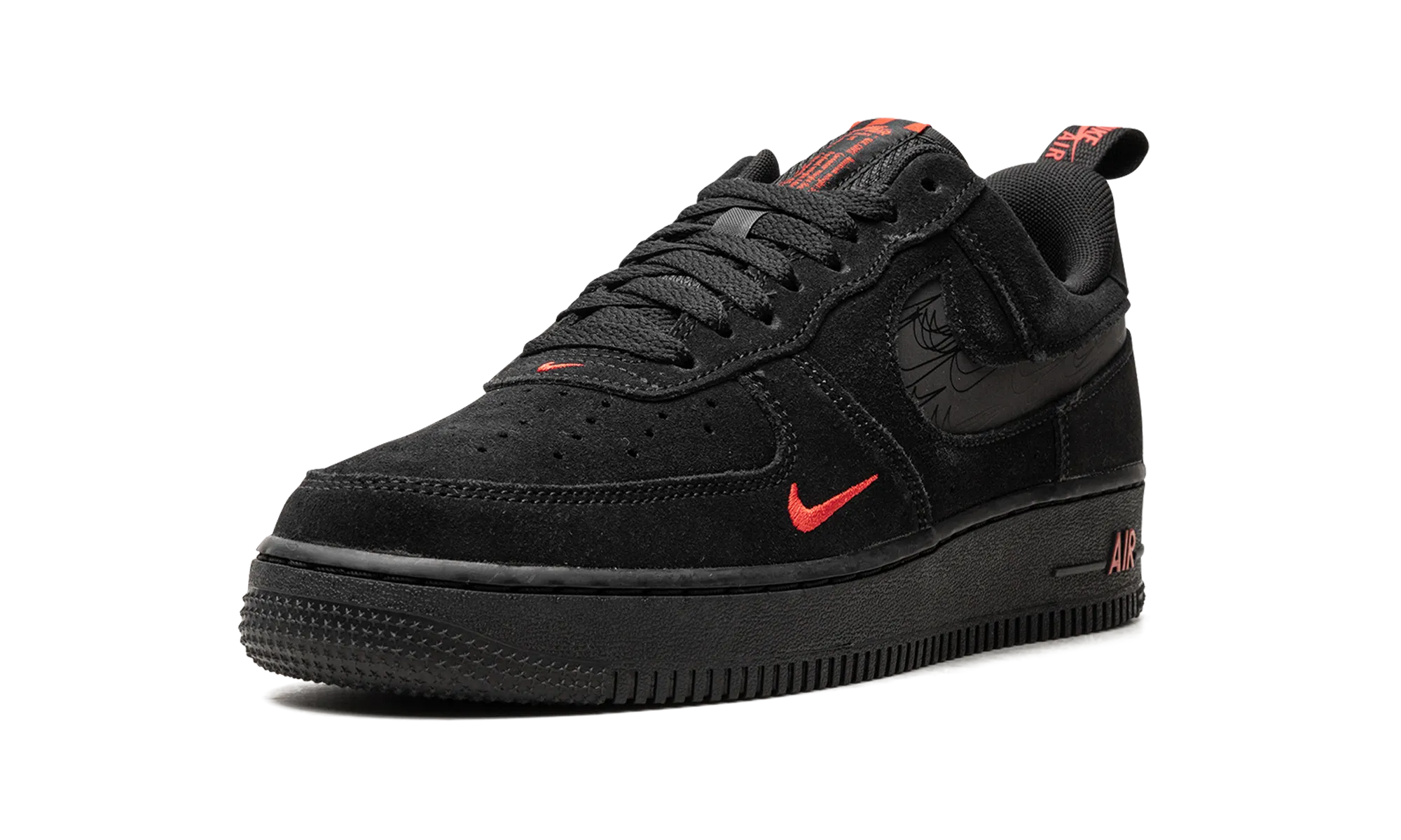 Air Force 1 Low "Multi Swoosh Black Crimson" Side Balance