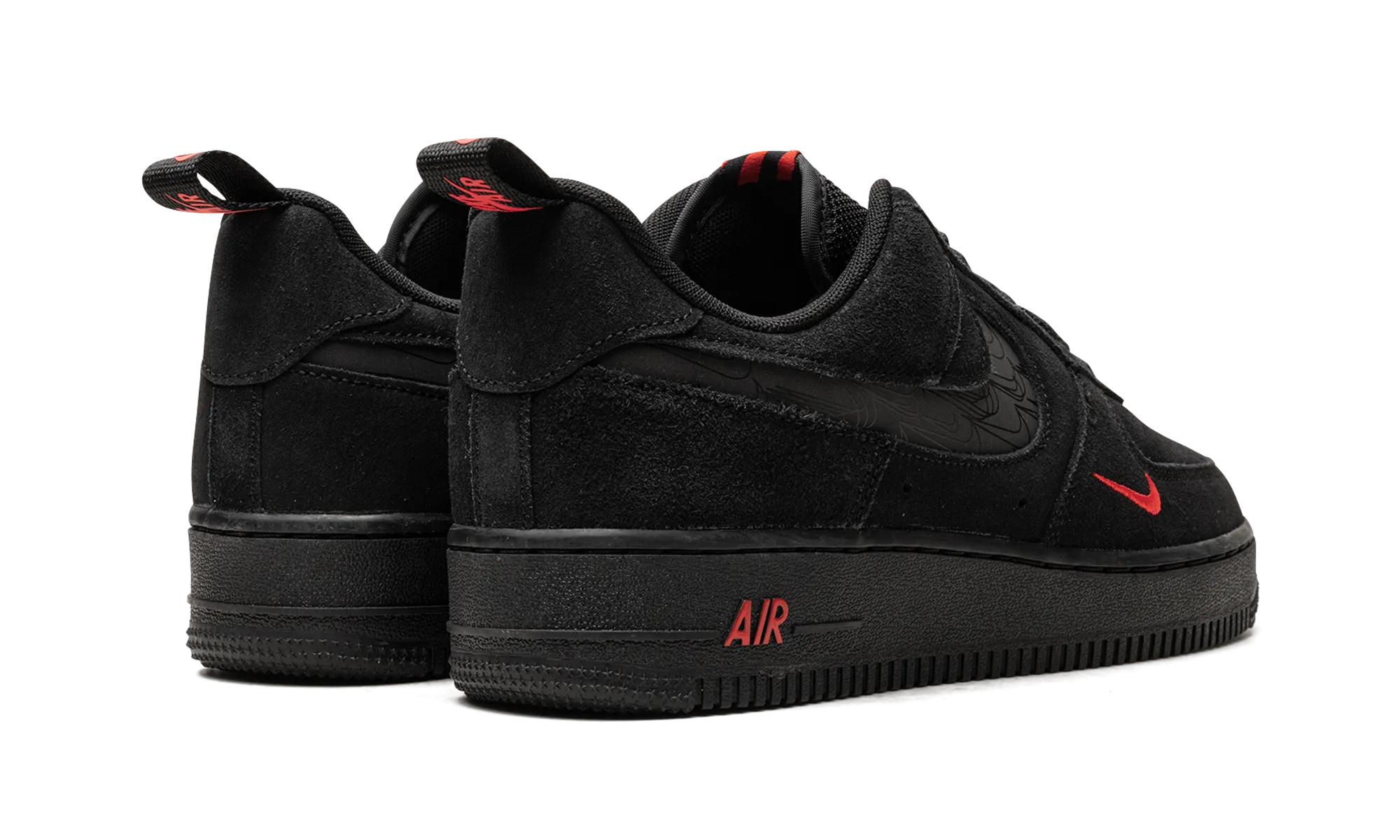 Performance Gear Slip   On Air Force 1 Low "Multi Swoosh Black Crimson"