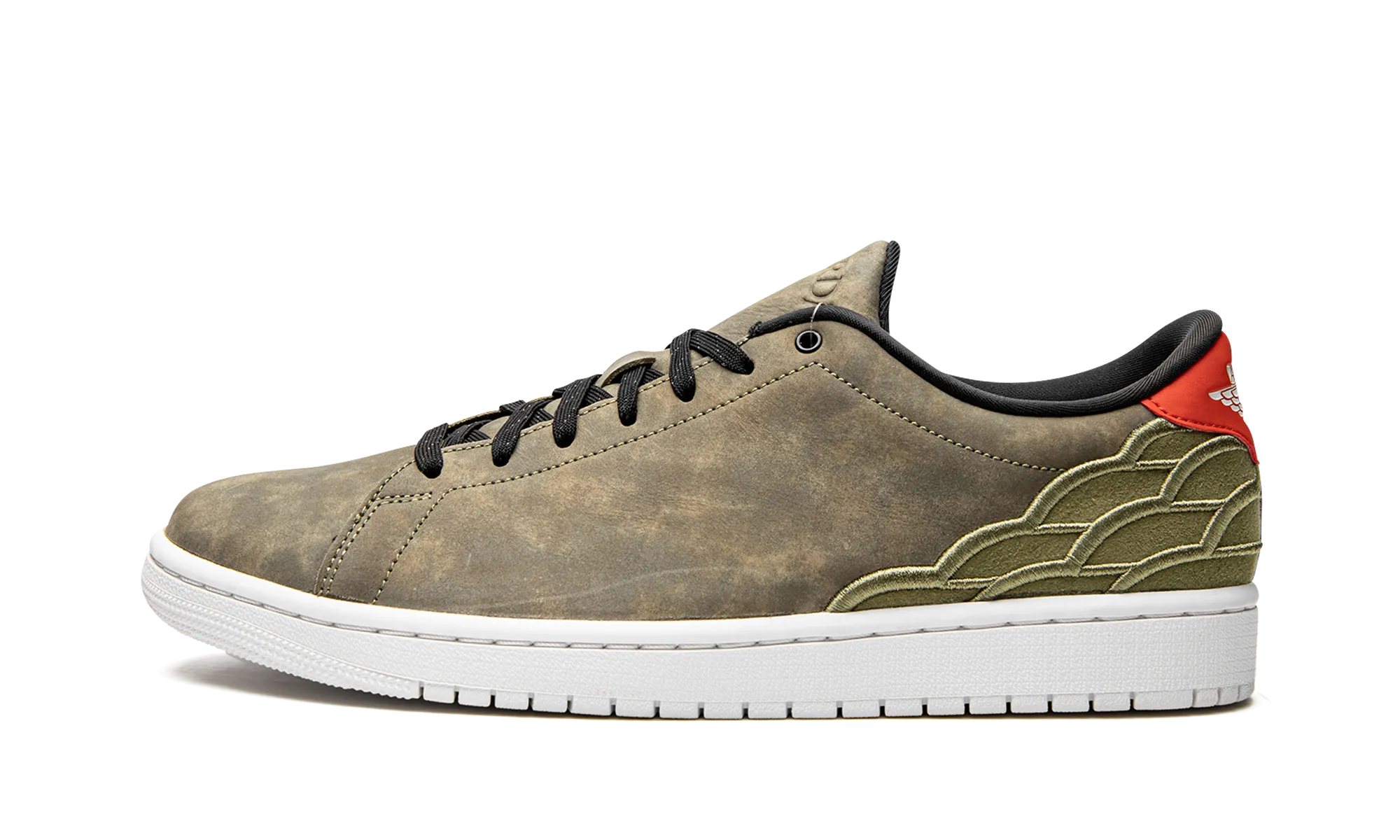 Layered Design Go Fast Air Jordan 1 Centre Court "Oil Green"