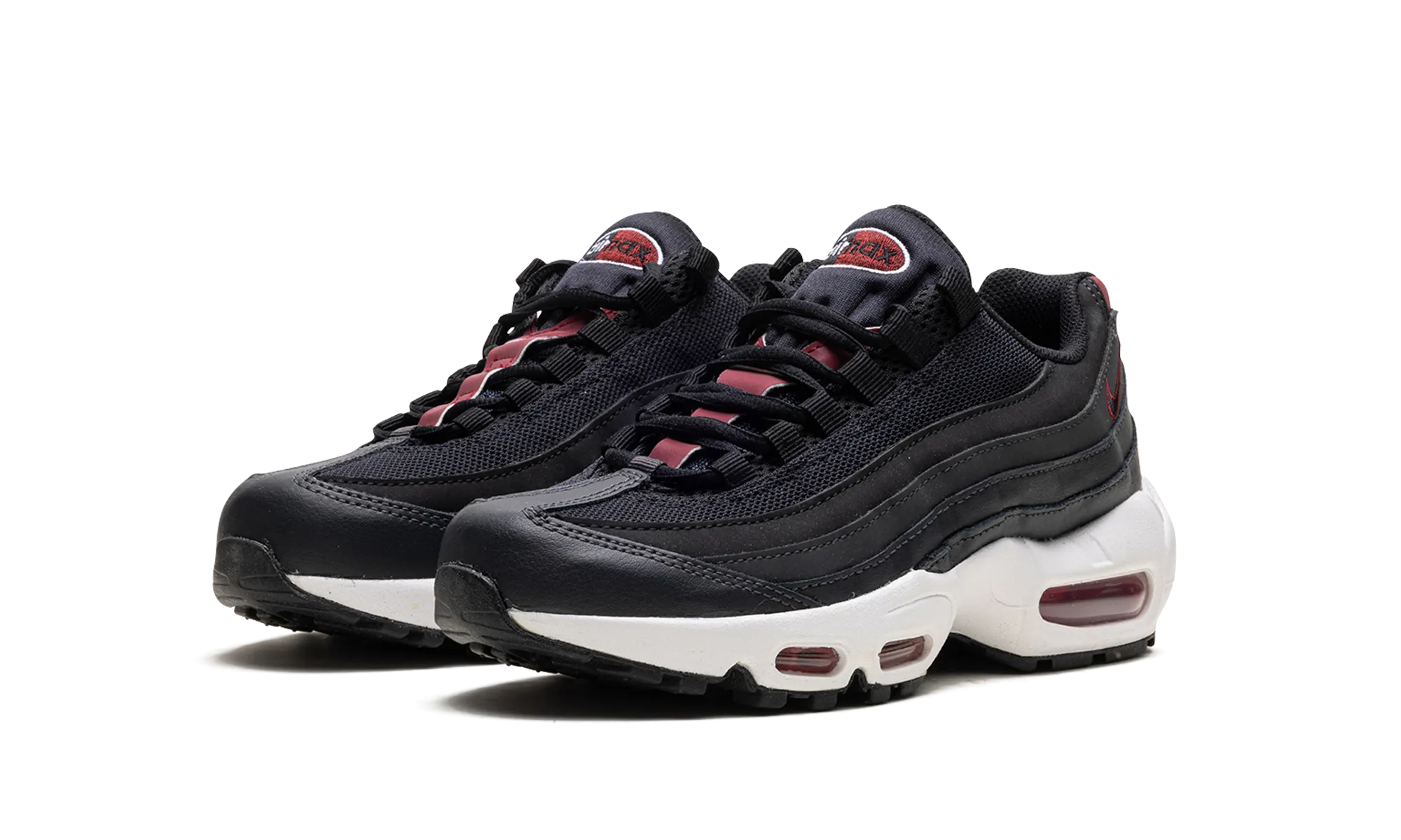 running in a fumarole area shoes running in patterned designs Nike Air Max 95 Recraft GS "Anthracite Team Red"