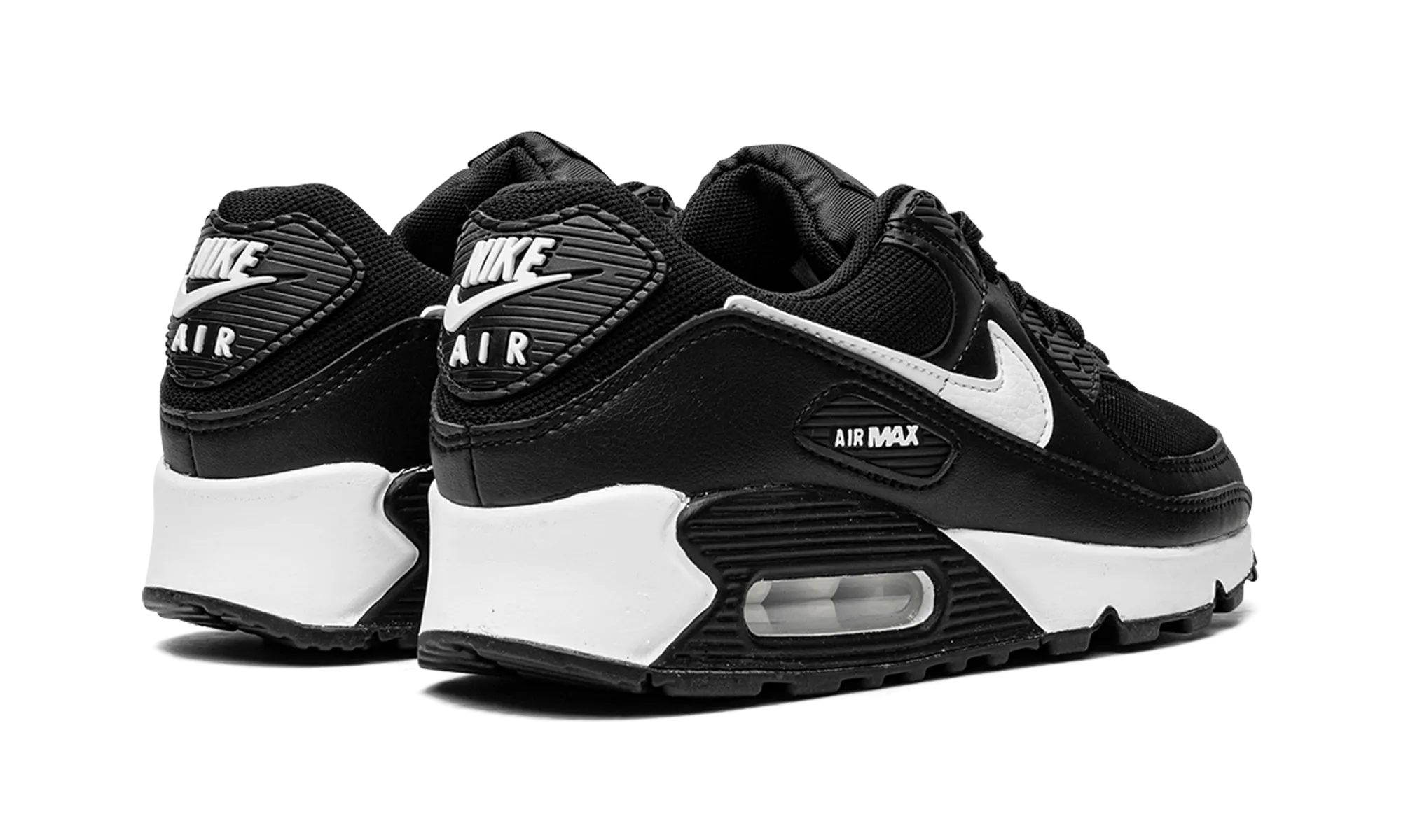 running in an obstacle course race AIR MAX 90 MNS WMNS "Black/White"
