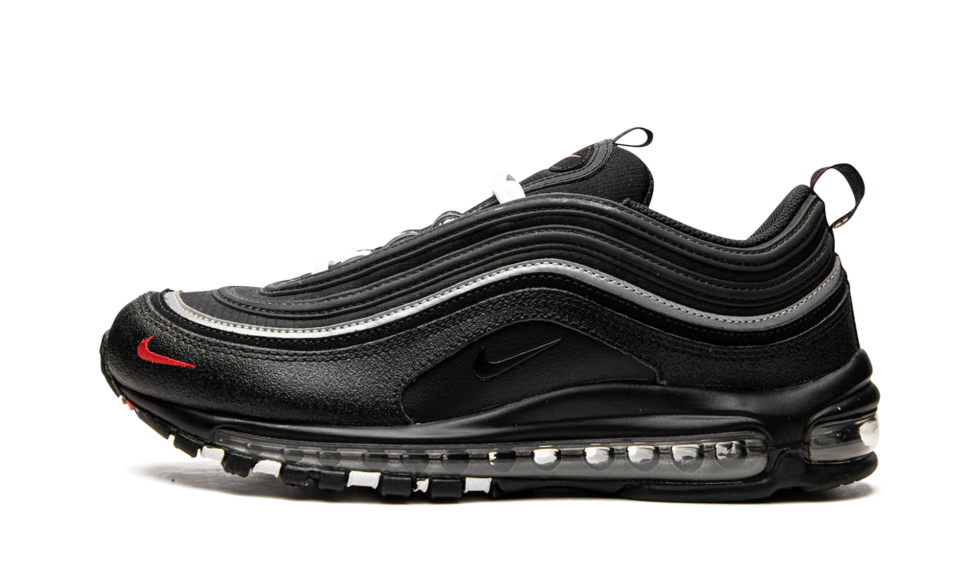 performance - optimized shoes track meet running shoes Air Max 97 "Black / Sport Red"
