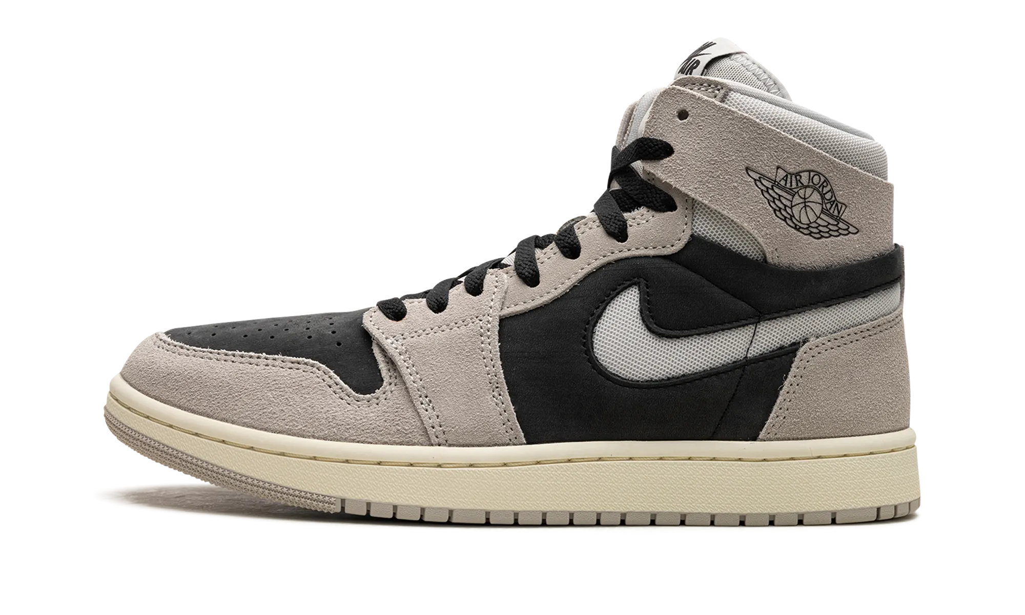 Moisture Wicking Interior AIR JORDAN 1 HIGH ZOOM CMFT 2 WMNS "Light Iron Ore"