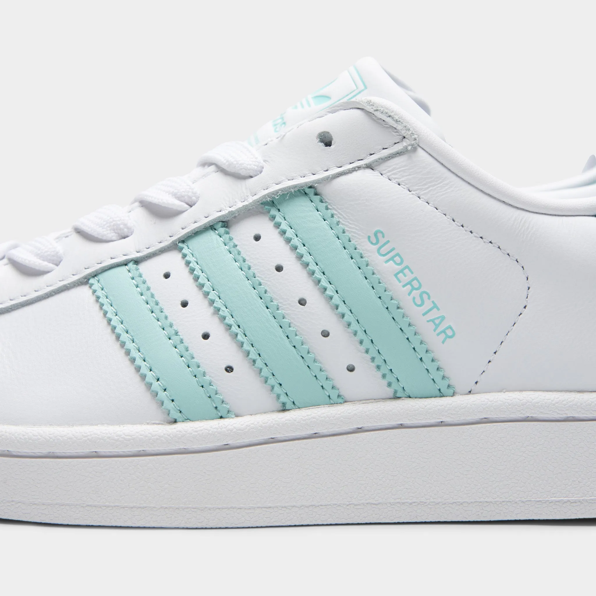 adidas Women's Superstar II White / Semi Flash Aqua - Easy Mint Weekend Vibes