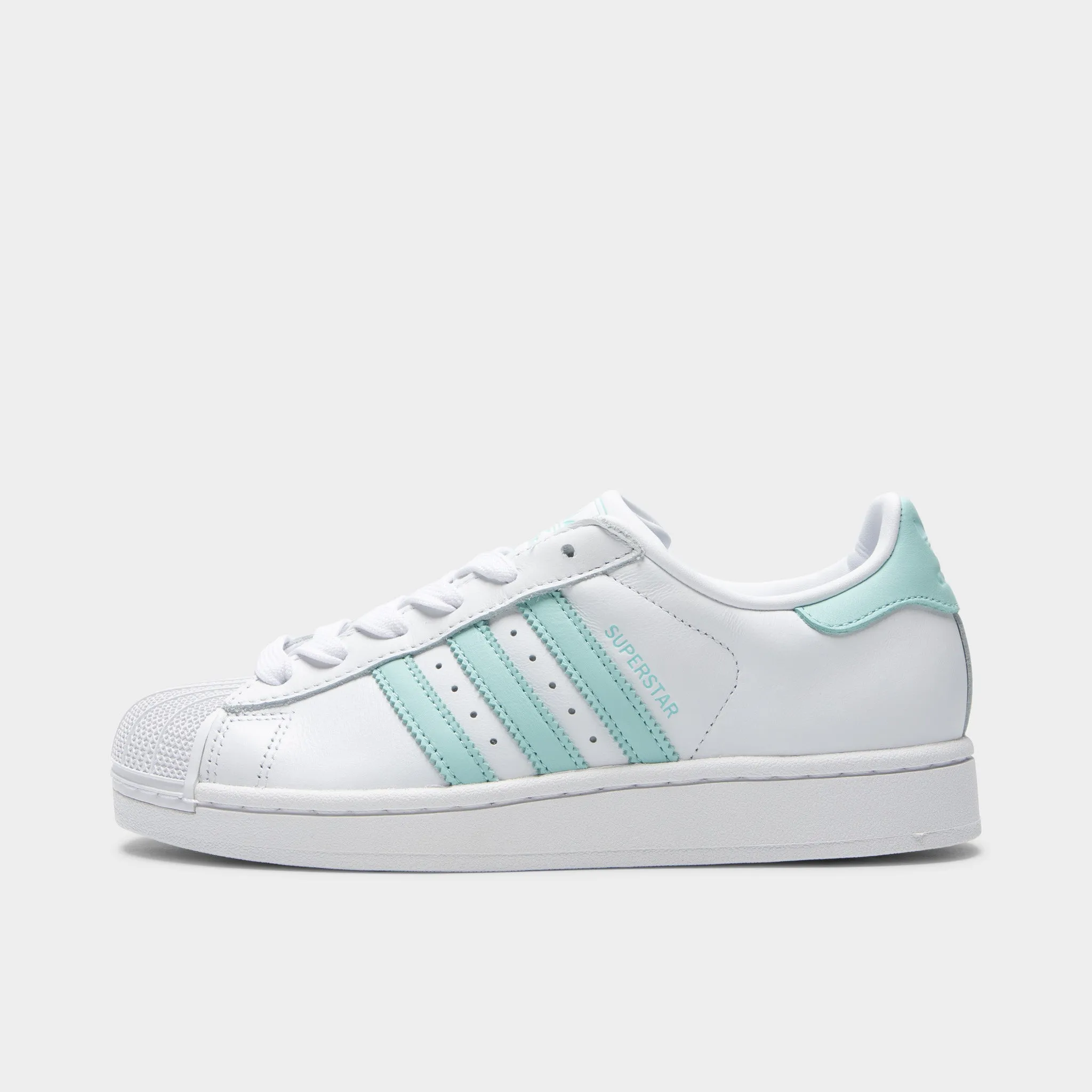 adidas Women's Superstar II White / Semi Flash Aqua - Easy Mint Comfortable Feel Trendy Appearance