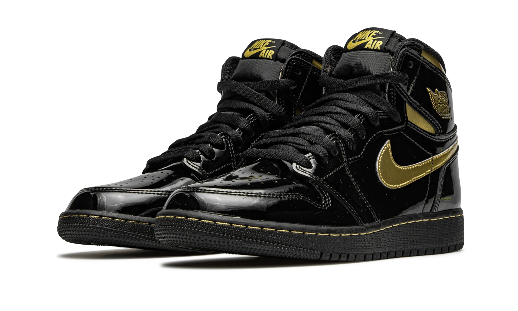 Anti Collision Toe Long Commute Air Jordan 1 Retro High OG GS "Black Metallic Gold"