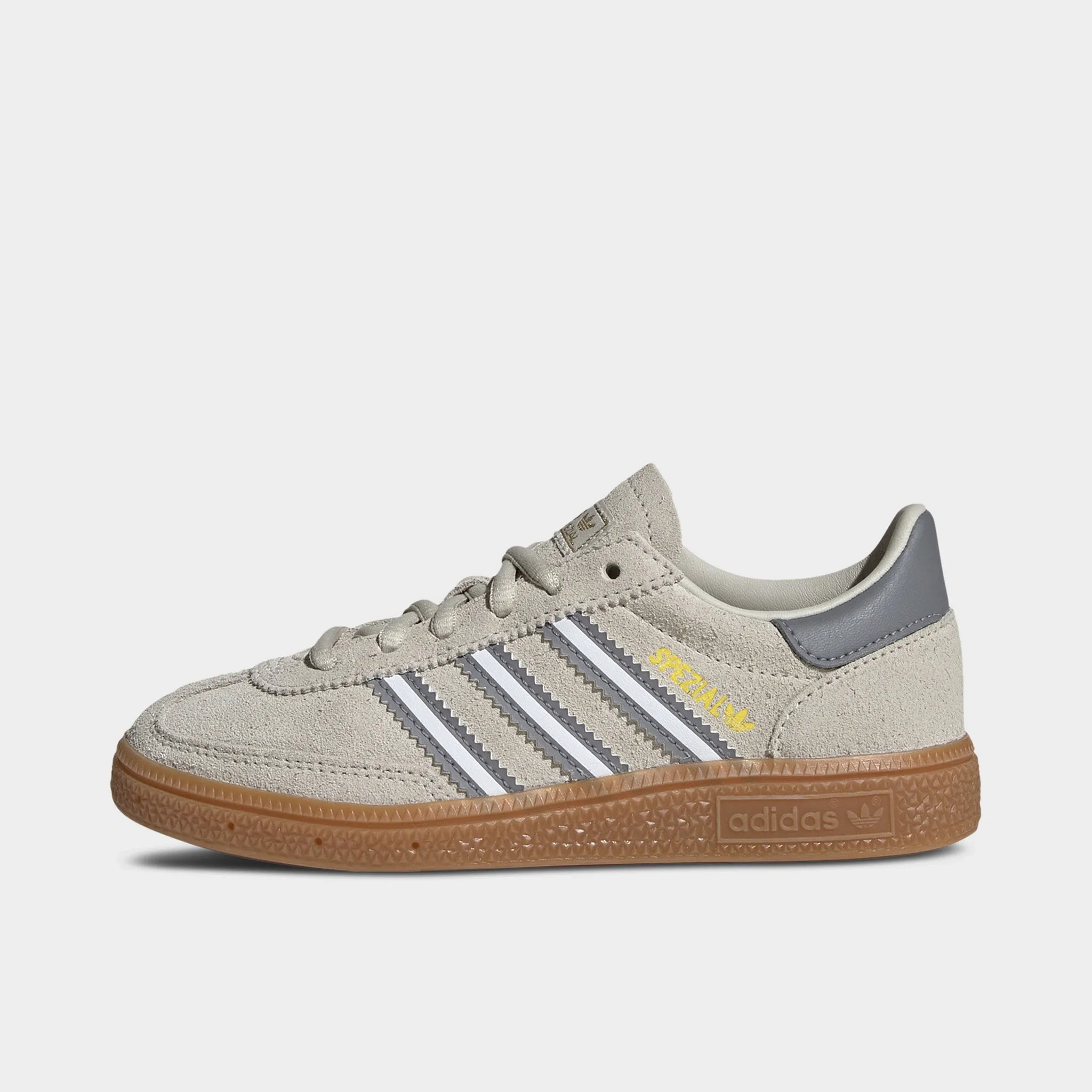 Removable Footbed System On Trend adidas Originals Children's Handball Spezial Alumina / Footwear White `