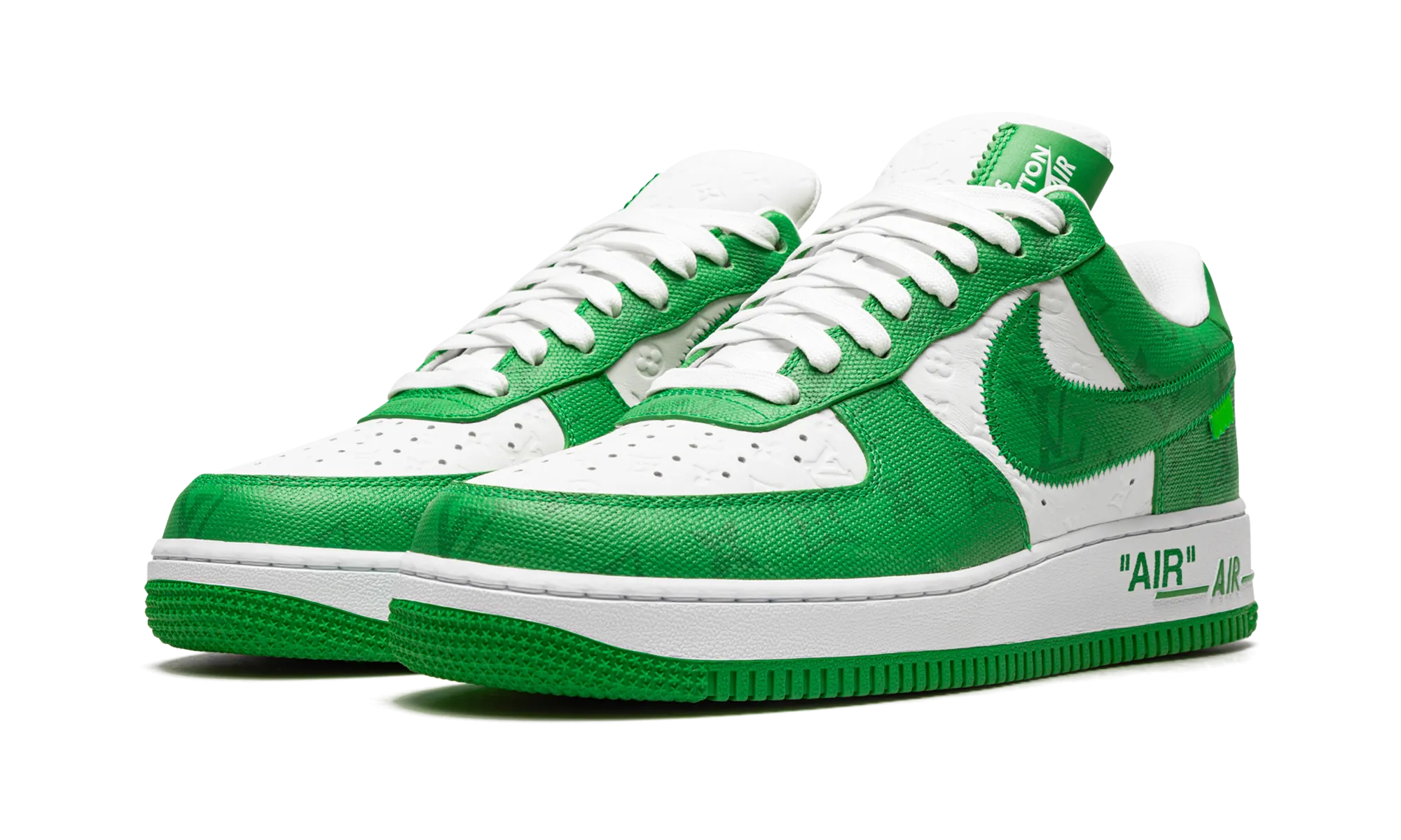 Louis Vuitton Air Force 1 Low "Virgil Abloh - White/Green" Advanced Grip