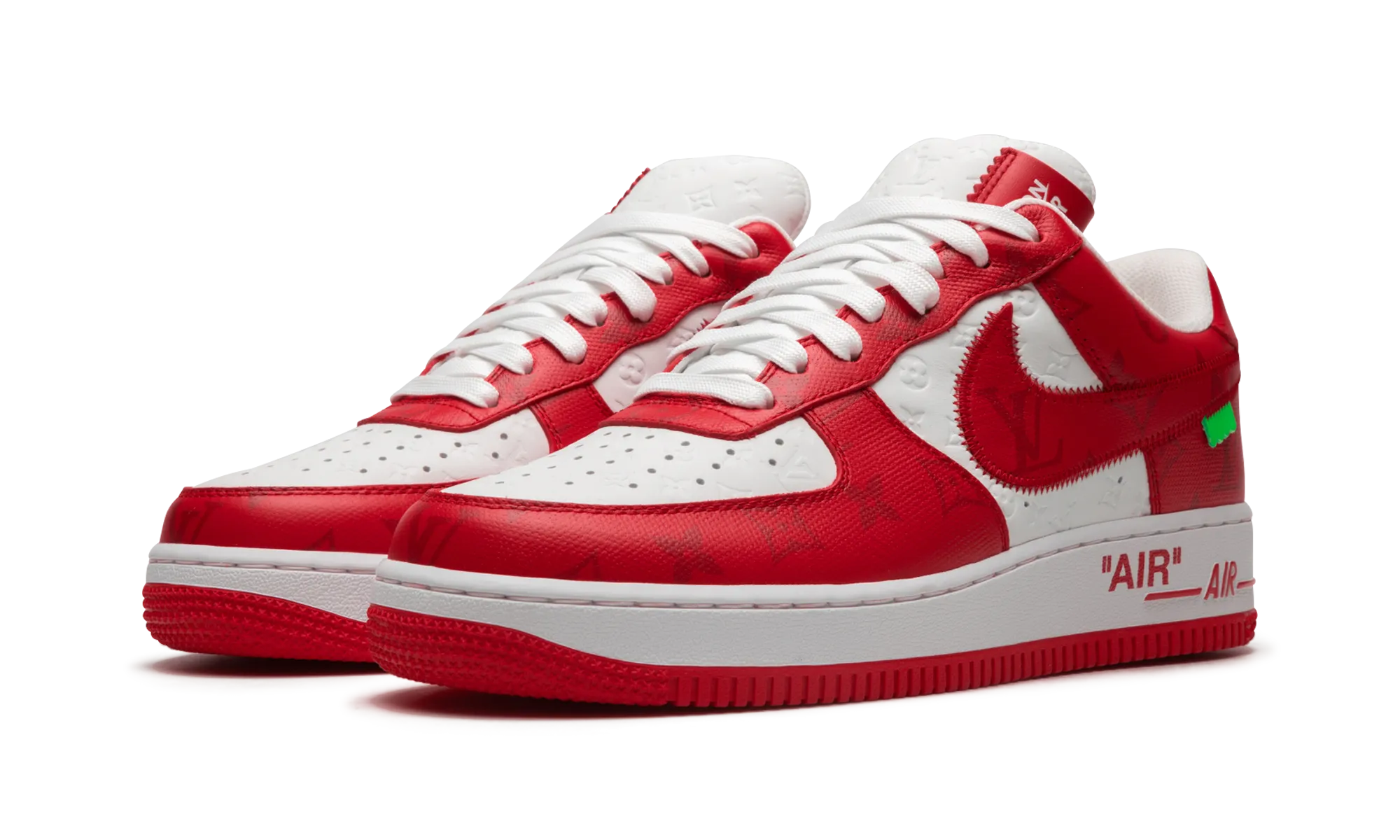 Louis Vuitton Air Force 1 Low "Virgil Abloh - White/Red" Comfortable Feel