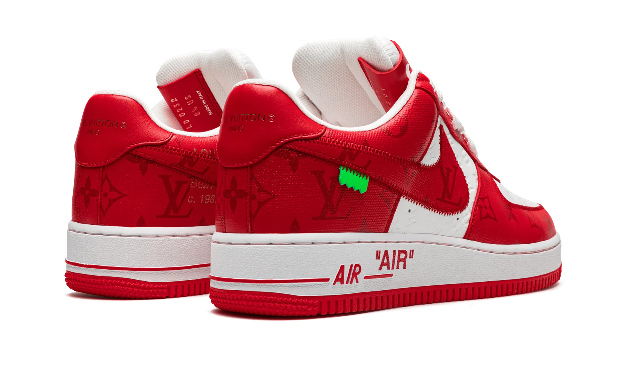 Canvas Material Louis Vuitton Air Force 1 Low "Virgil Abloh - White/Red"