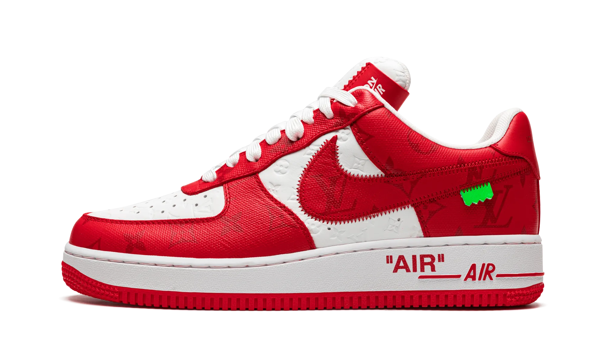 Louis Vuitton Air Force 1 Low "Virgil Abloh - White/Red" Slip On Comfort