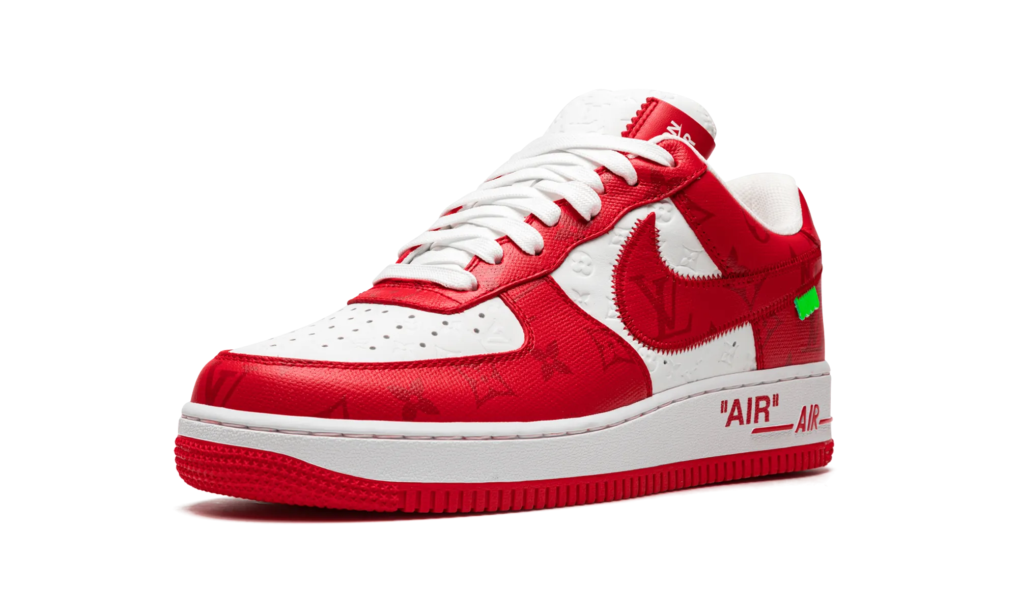 Louis Vuitton Air Force 1 Low "Virgil Abloh - White/Red" Supportive sole