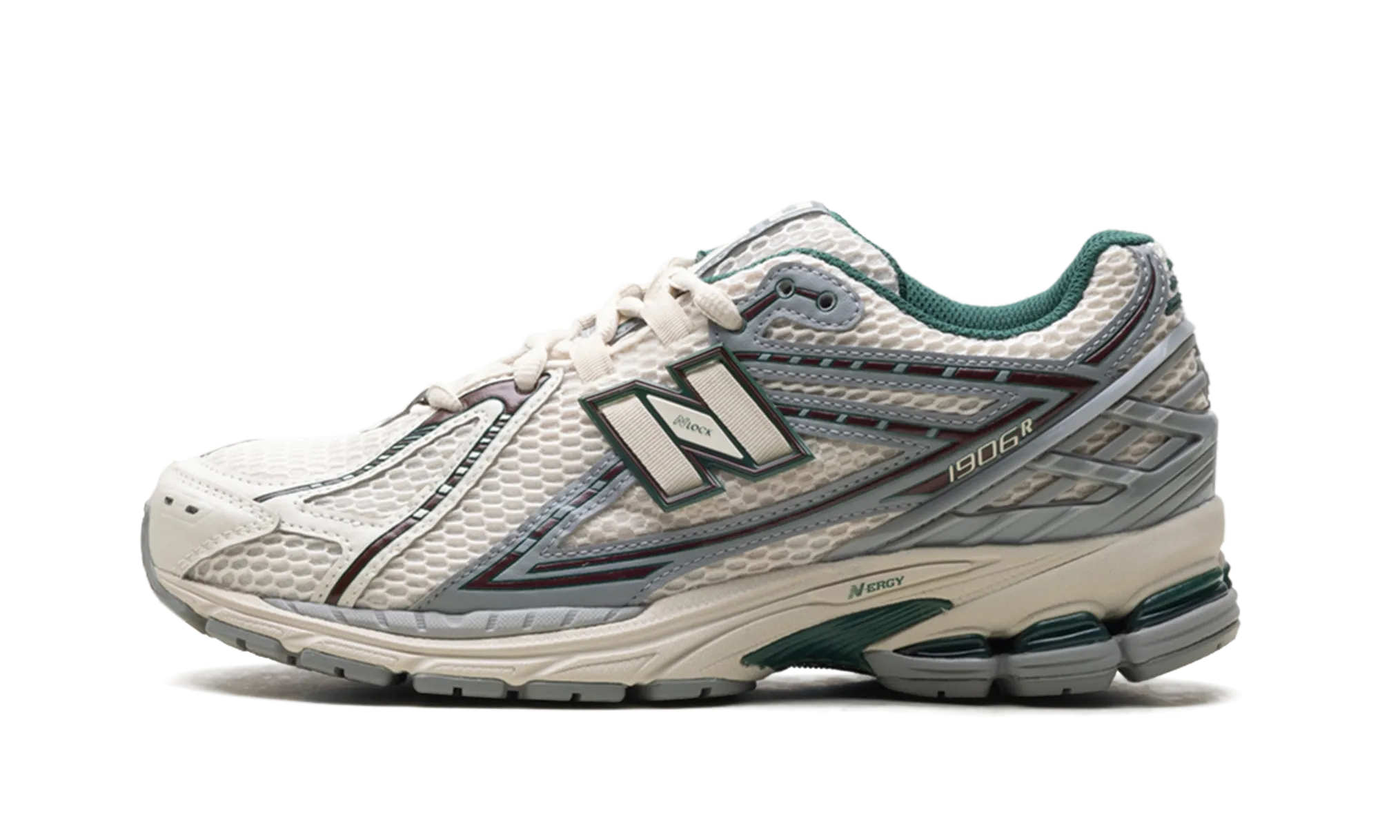 1906R "Cream Green" running with a lace - up closure track shoes