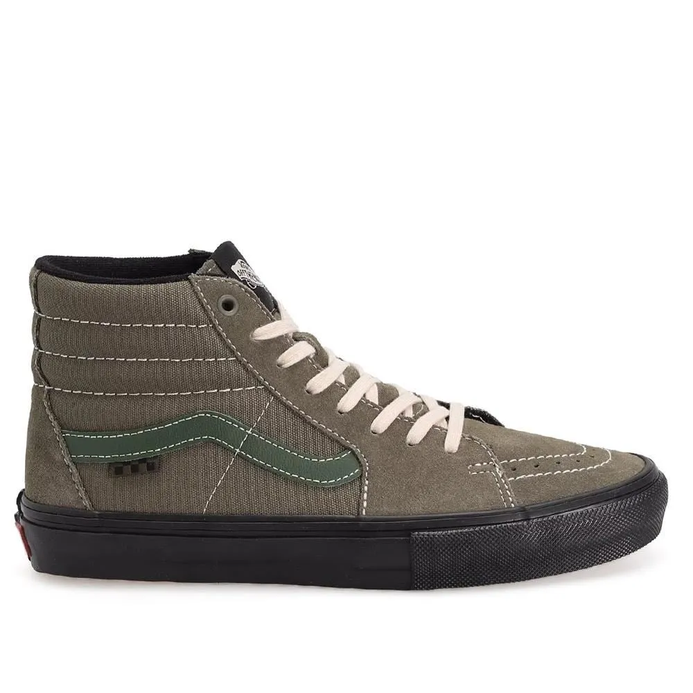 Freestyle Ride Fit lace up closure Vans Skate Sk8-Hi - Green Olive