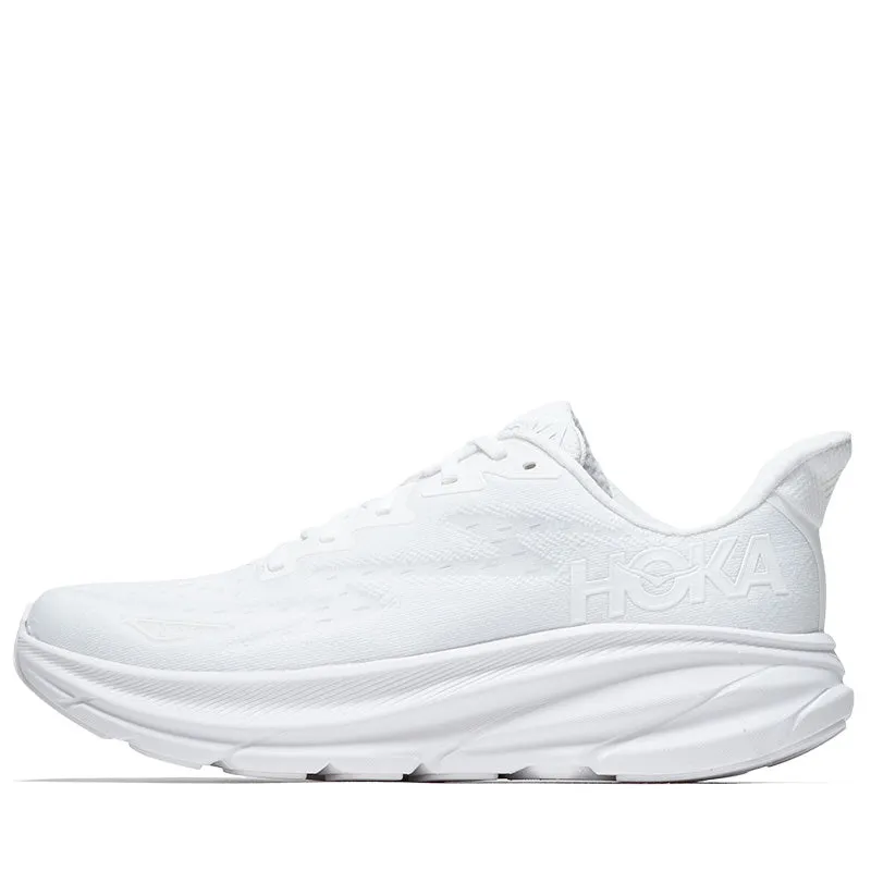 Hoka Clifton 9 - White/White Aerobic Flex Sole