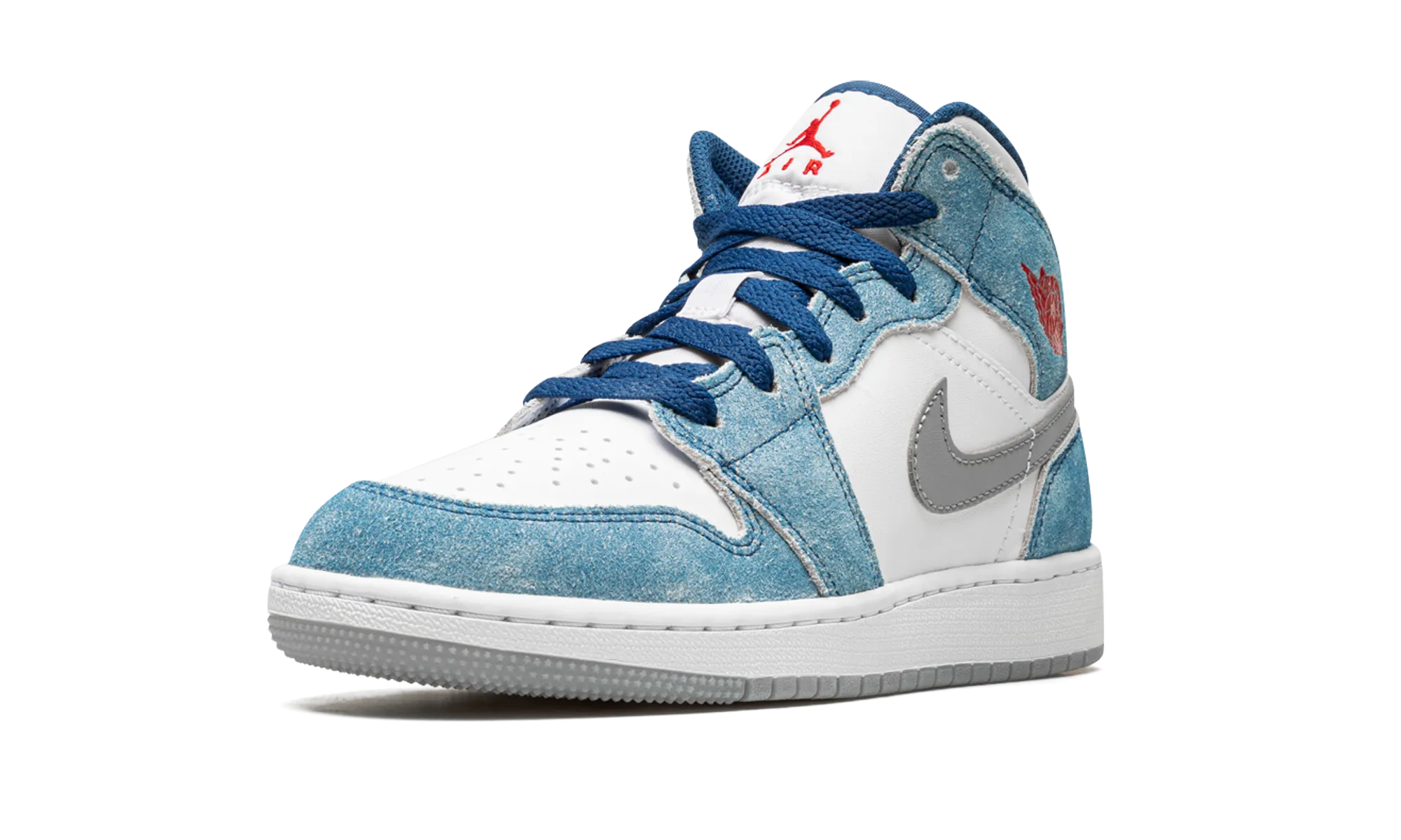 Air Jordan 1 Mid SE GS "French Blue" Abrasion Resistant Reinforcement