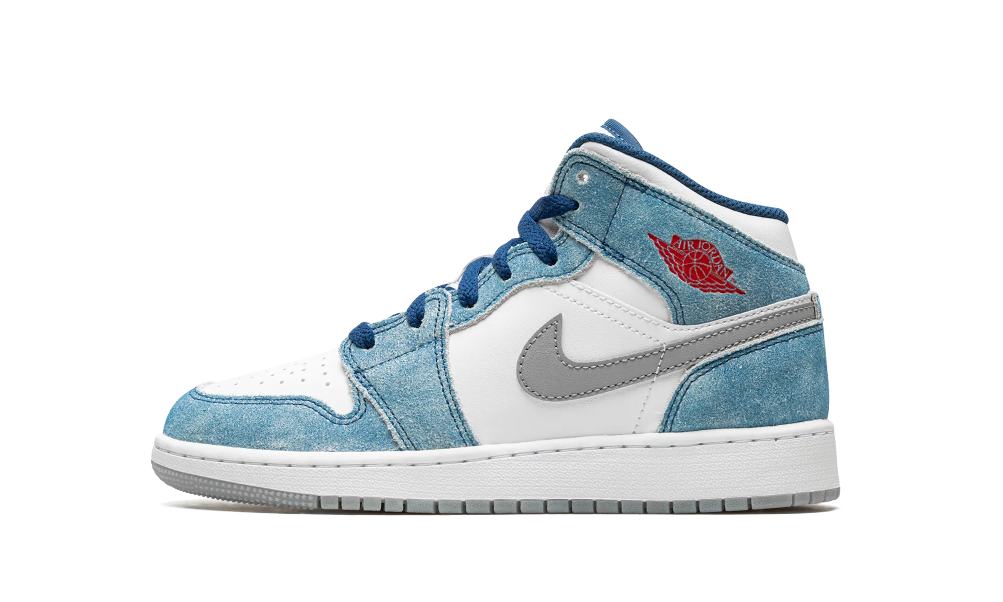 Air Jordan 1 Mid SE GS "French Blue" Vegan Material Options Lightweight Cushioning