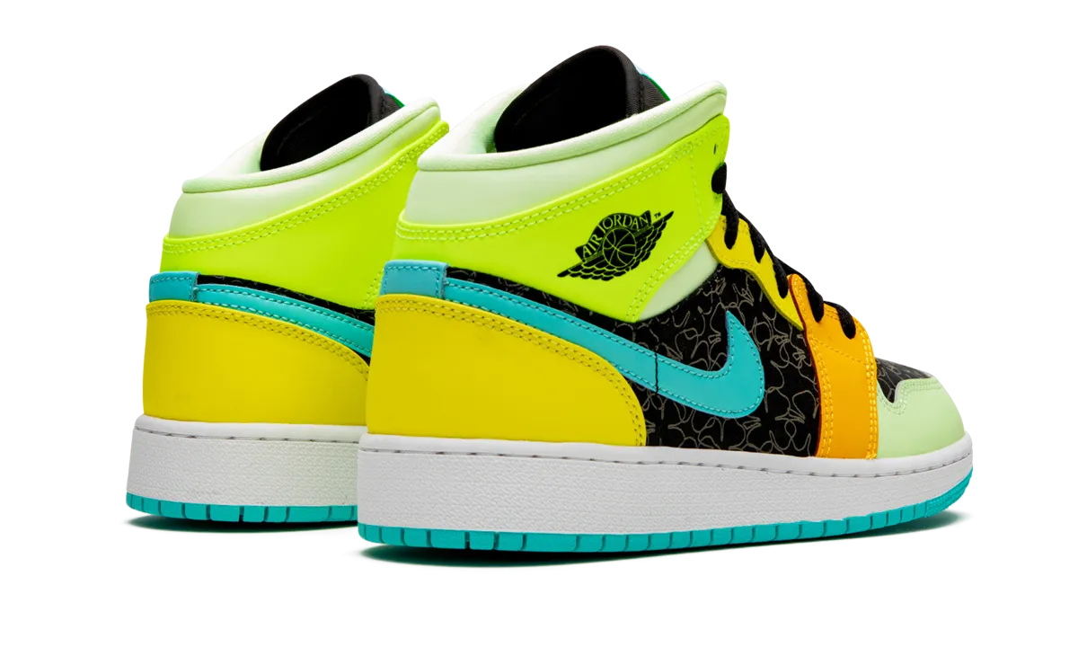Air Jordan 1 Mid SE GS "Four Leaf Clover" Eco Use Torsional Stability Plate