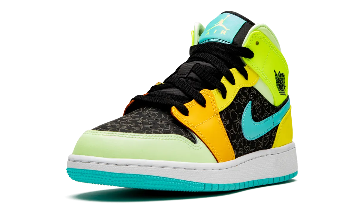 Air Jordan 1 Mid SE GS "Four Leaf Clover" Pressure Relief Padding