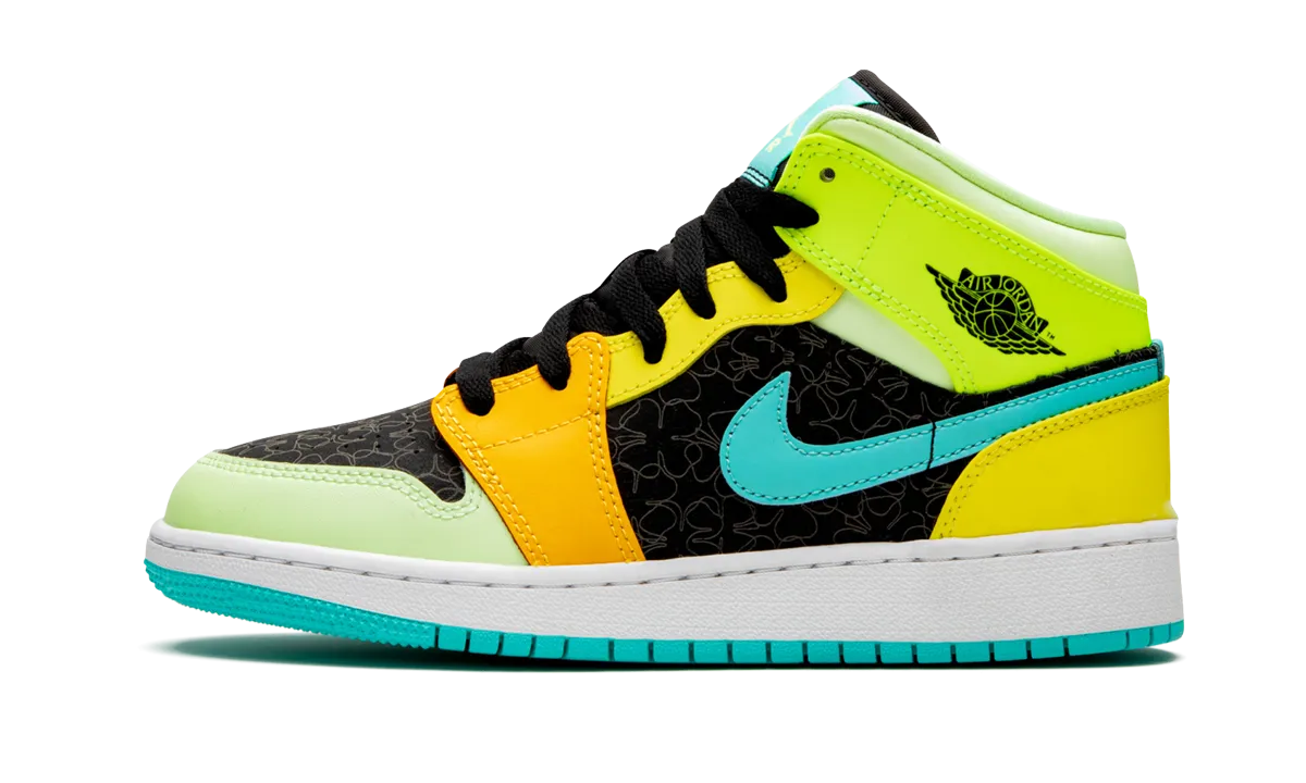 Air Jordan 1 Mid SE GS "Four Leaf Clover" Comfy Days Slip On Design