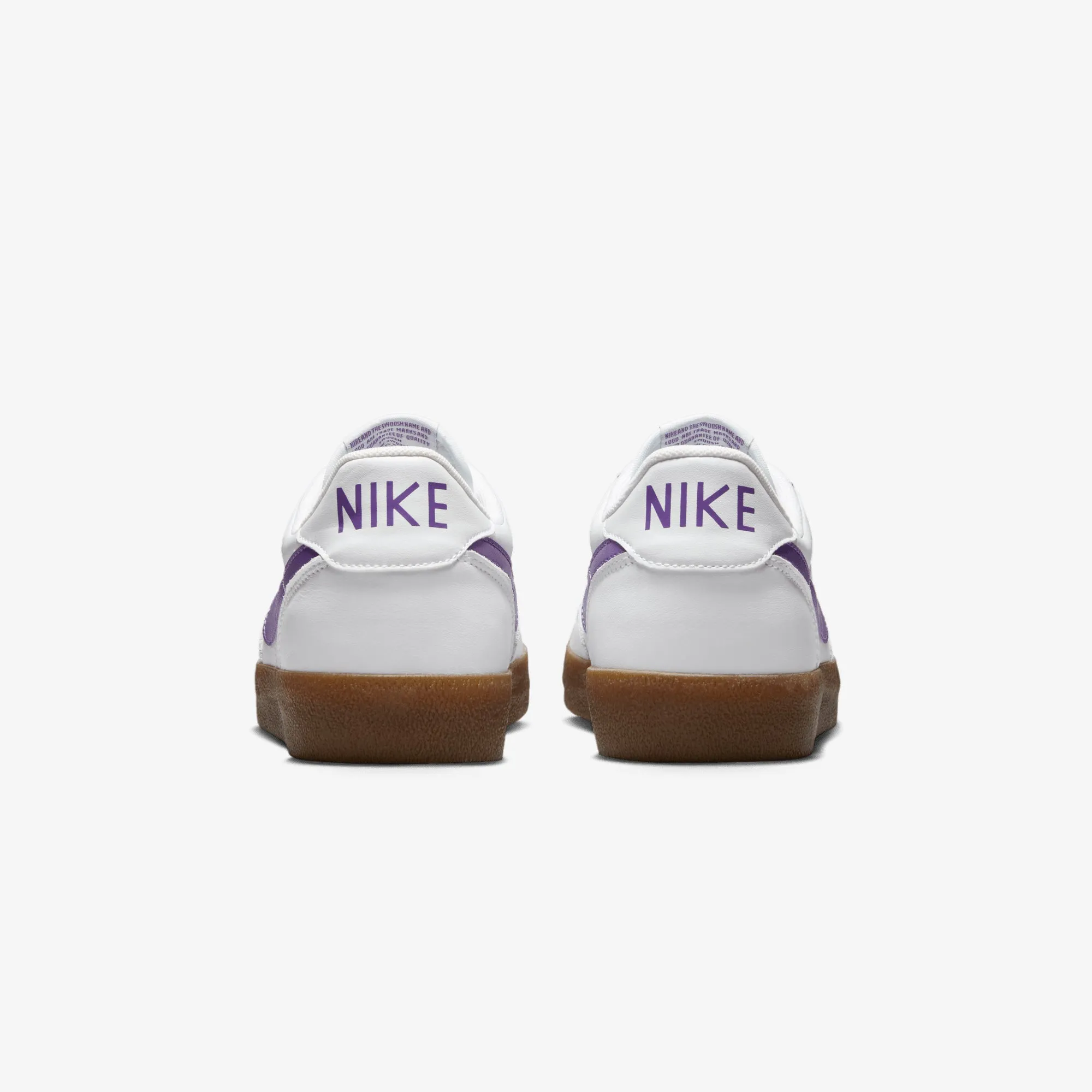 Rubberized Heel Nike | KILLSHOT 2 LEATHER { WHITE/WILD GRAPE-GUM MED BROWN