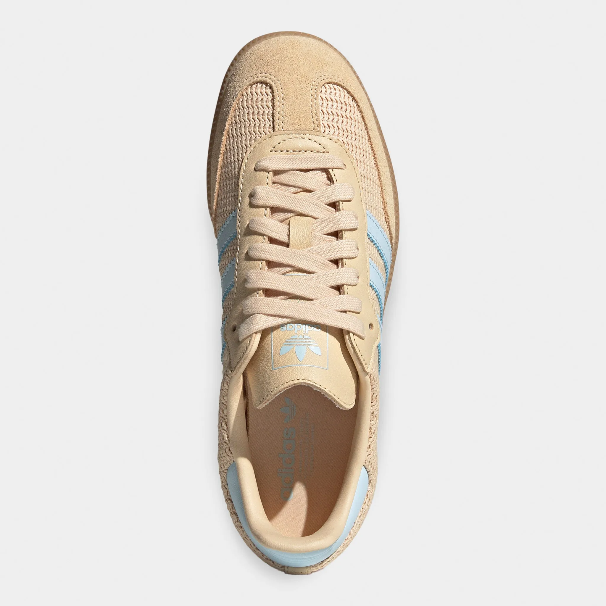 adidas Women's Samba OG Sand Strata - Sky Tint Heel Stabilizer Design