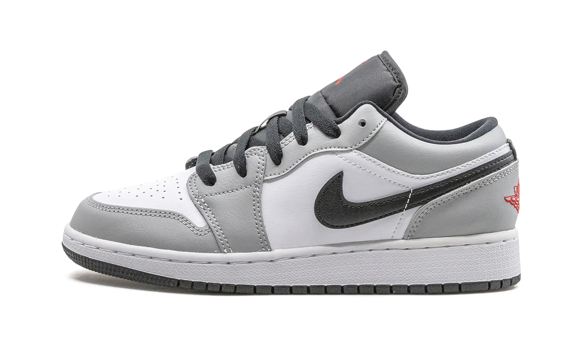 Lightweight Use Grip Flow Air Jordan 1 Low GS "Light Smoke Grey"