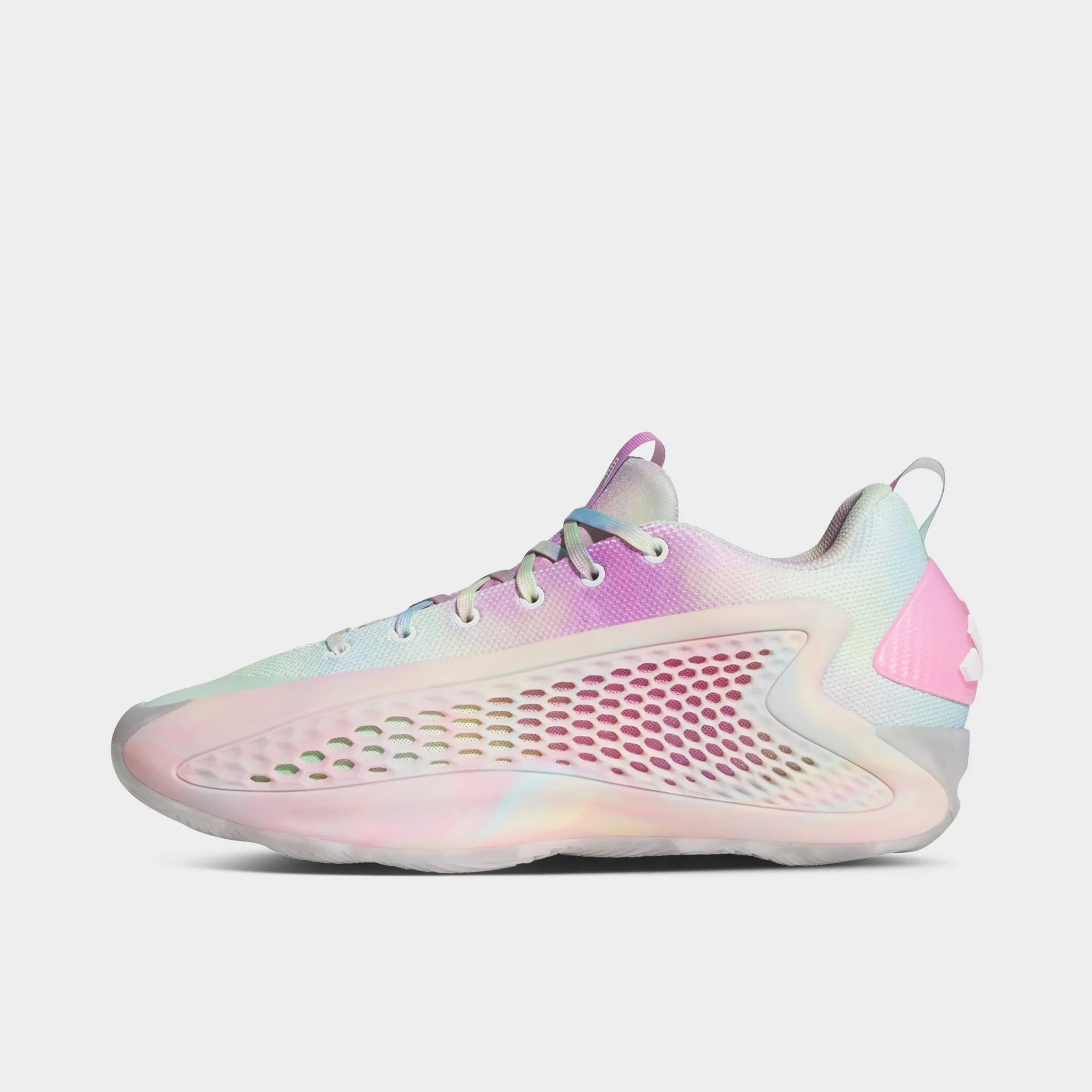 adidas Anthony Edwards 1 Low Cloud White / Acid Orange - Bliss Pink Softer Touch Sweat Friendly