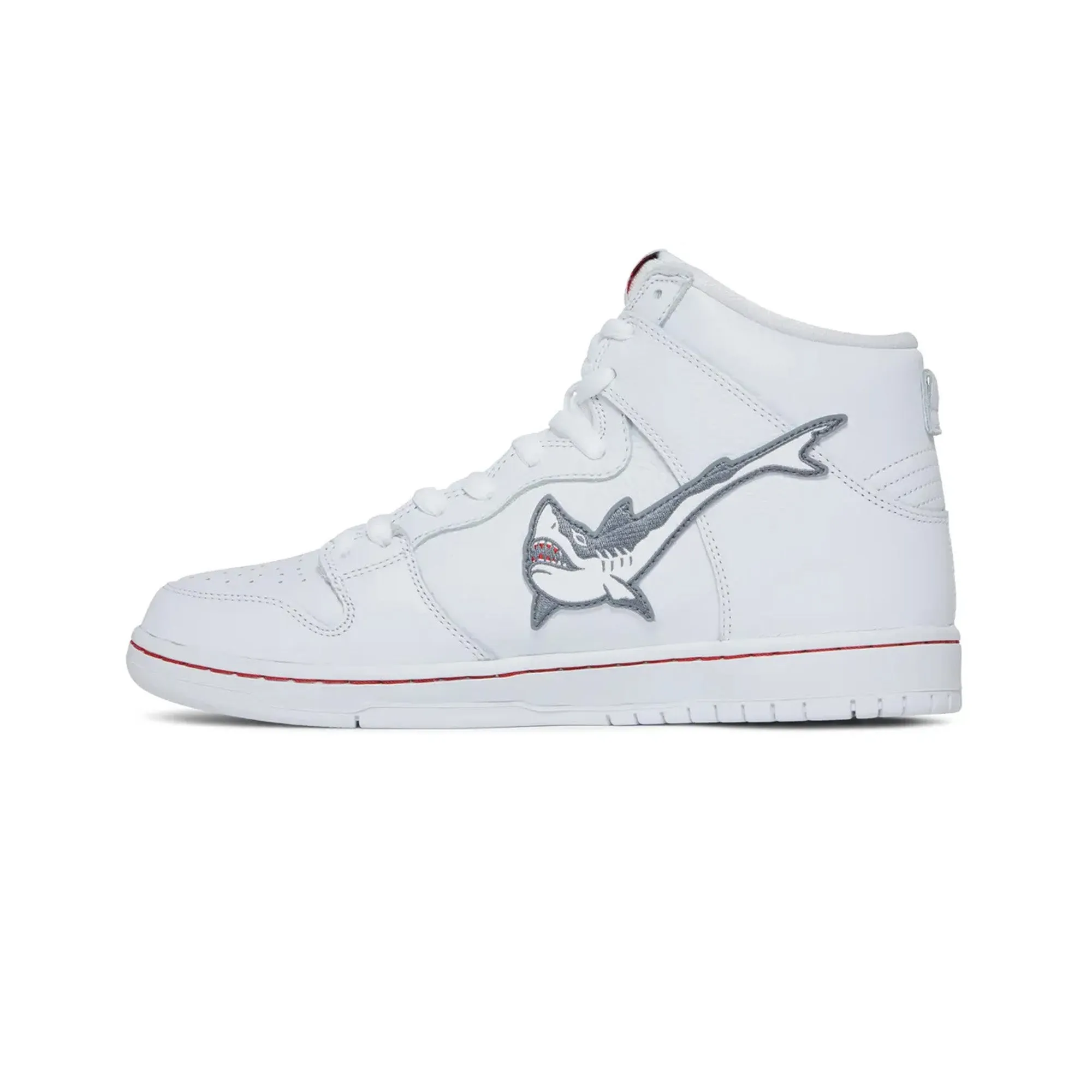 Stitched Toe Box Essential Fit Nike SB Dunk High x Oski 'Great White Shark' (2022)