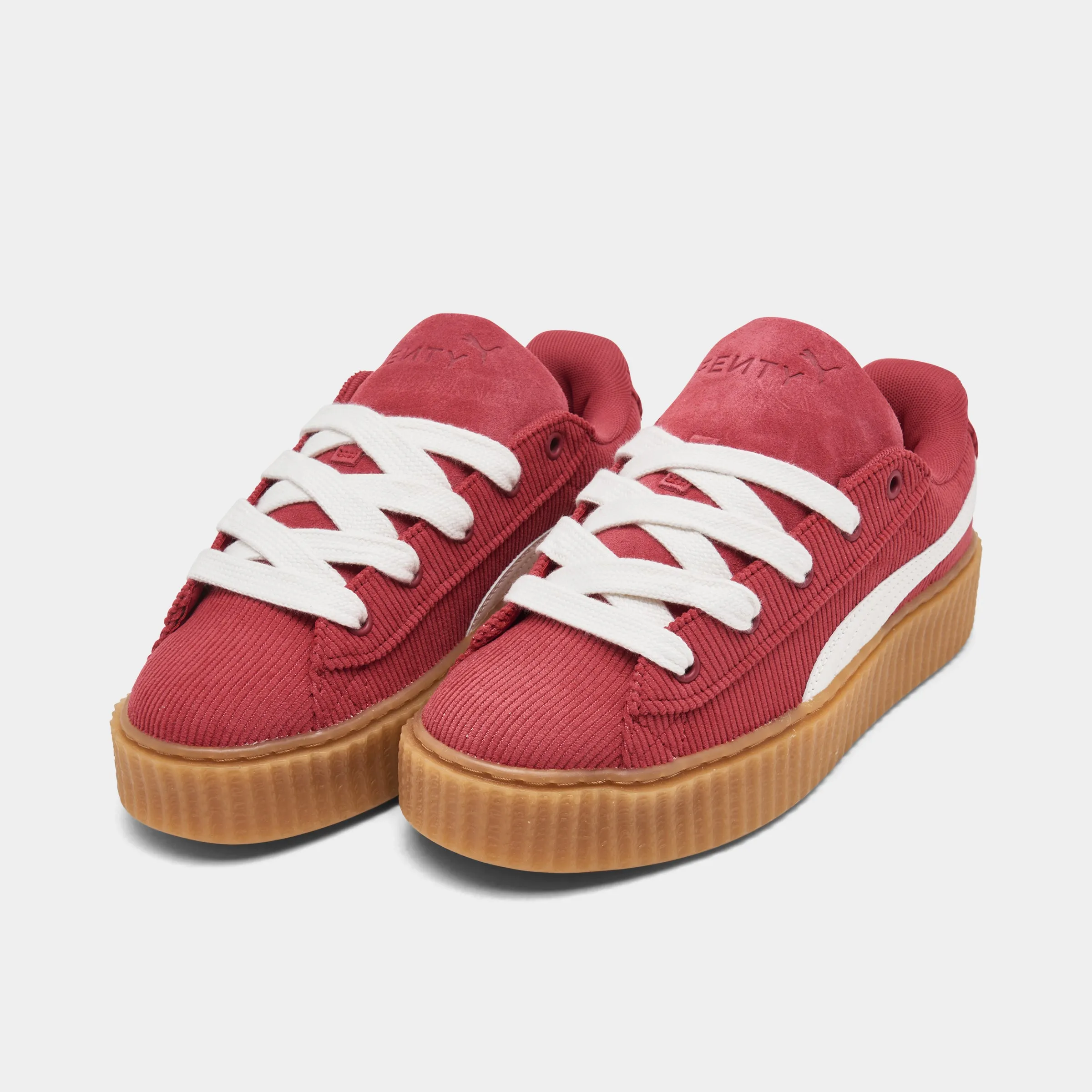 PUMA x FENTY Juniors' Creeper Phatty Corduroy Club Red / Warm White - Gum Running Errands Chic Mood