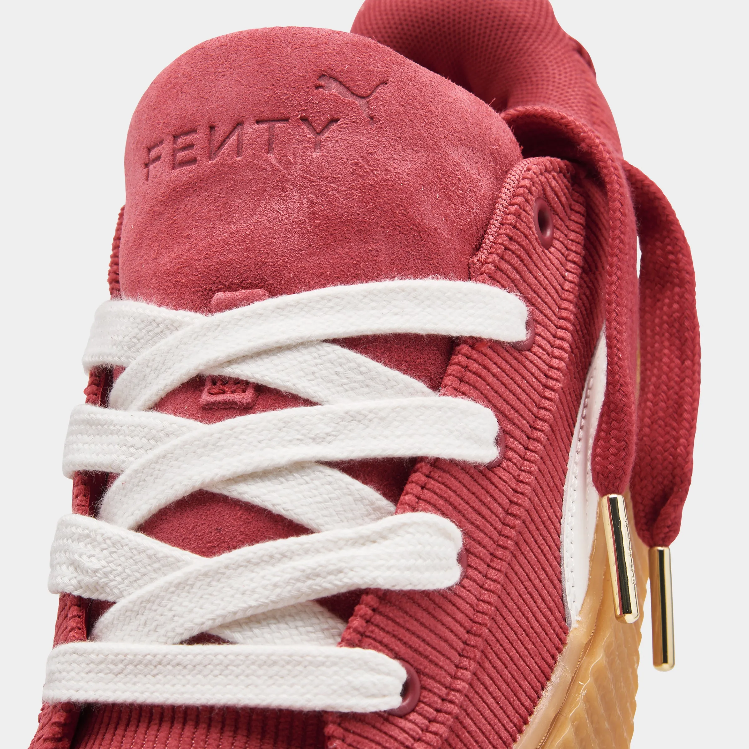 PUMA x FENTY Juniors' Creeper Phatty Corduroy Club Red / Warm White - Gum Zero Pressure Seasonal Favorite