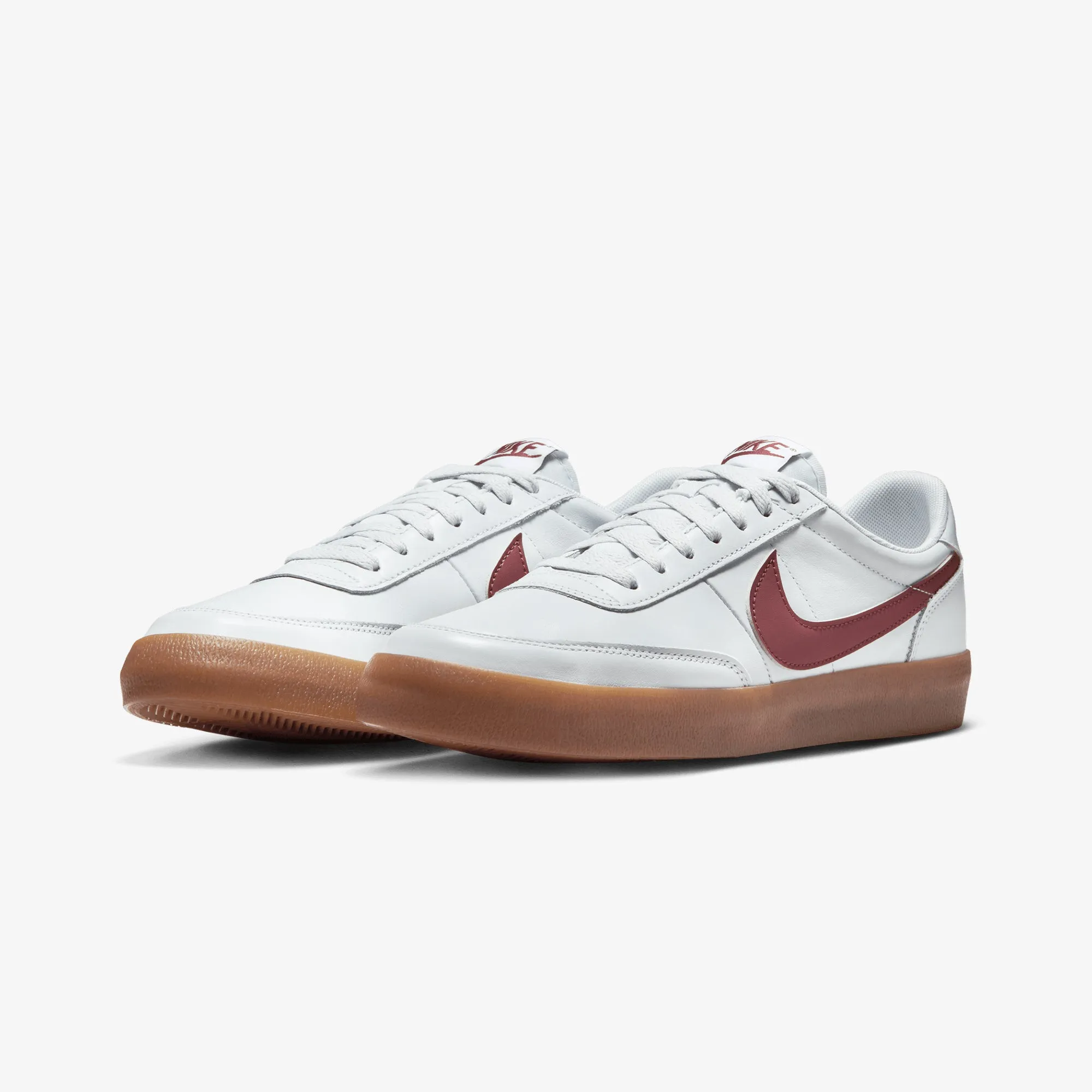 Nike | KILLSHOT 2 LEATHER { PURE PLATINUM/DARK TEAM RED Structural Weave Technology
