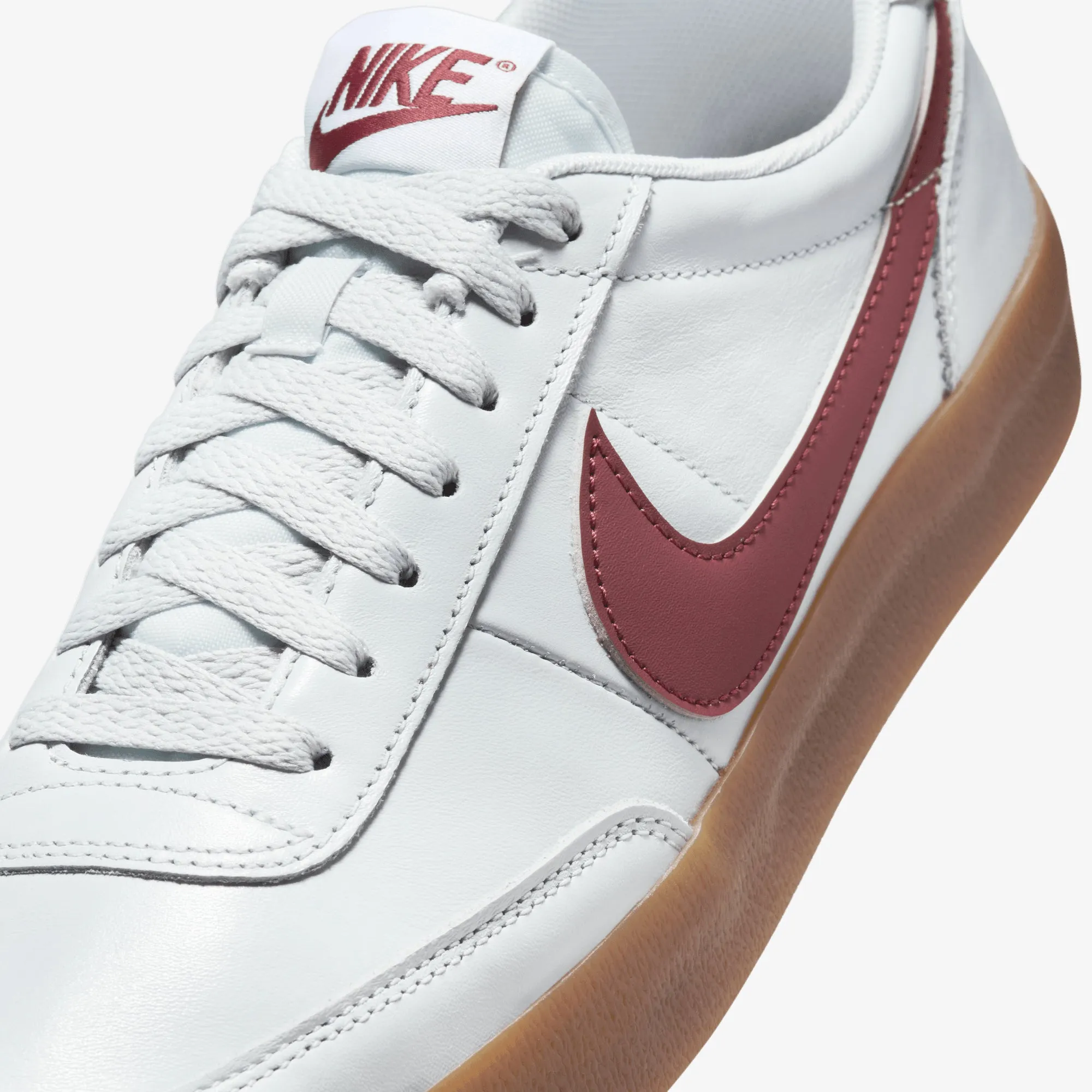 Nike | KILLSHOT 2 LEATHER { PURE PLATINUM/DARK TEAM RED Fresh Air Lace Lock Technology